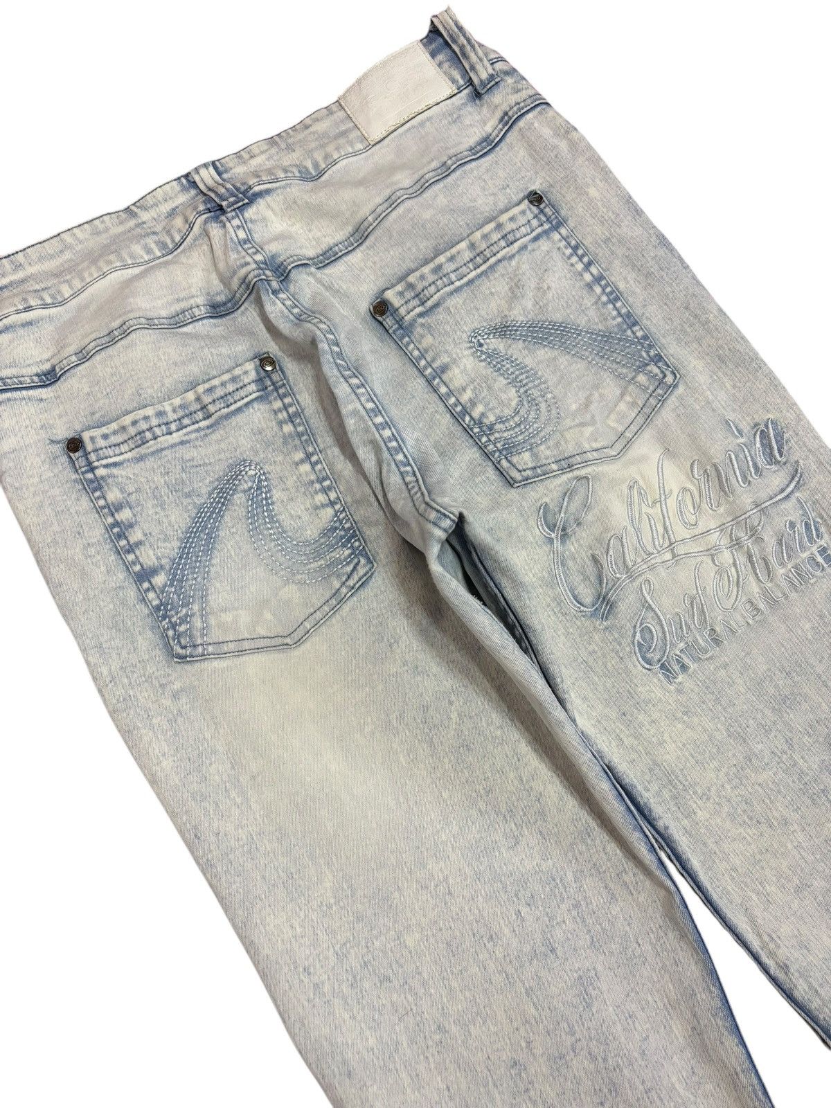 Gotcha × Vintage Vtg Gotcha Distressed Blue Acid Washed Jeans Size US 34 / EU 50 - 5 Thumbnail