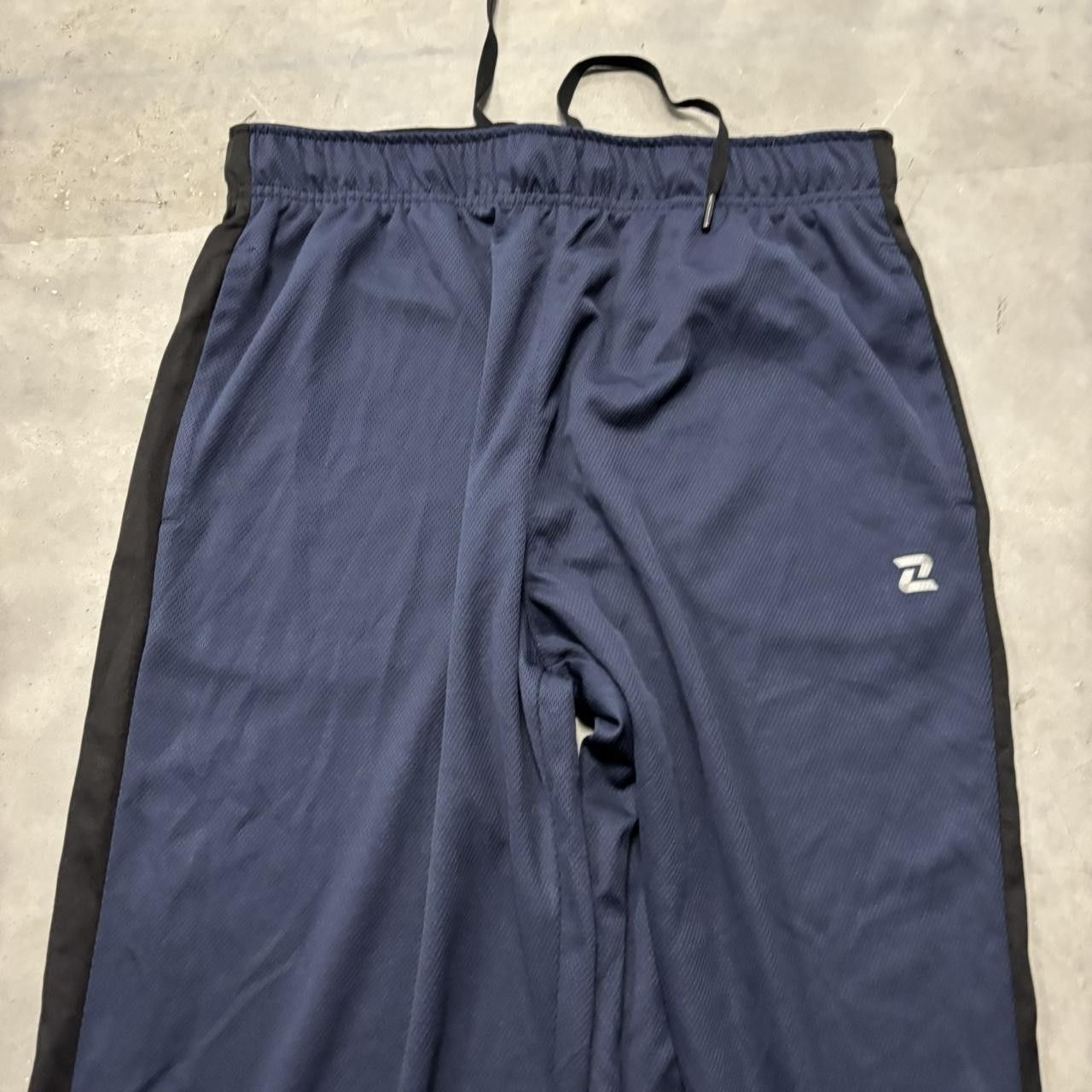 Japanese Brand × Vintage Crazy Vintage Y2K/2000s Navy Blue Streetwear Essential Track Pants! Size US 32 / EU 48 - 3 Thumbnail