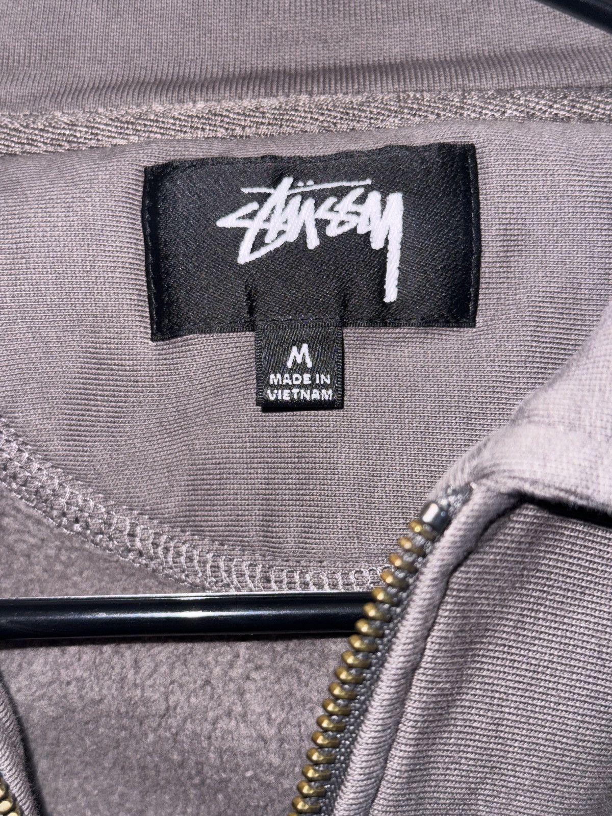 FW22 Stussy x Denim Tears Half Zip Fleece 'Charcoal'
