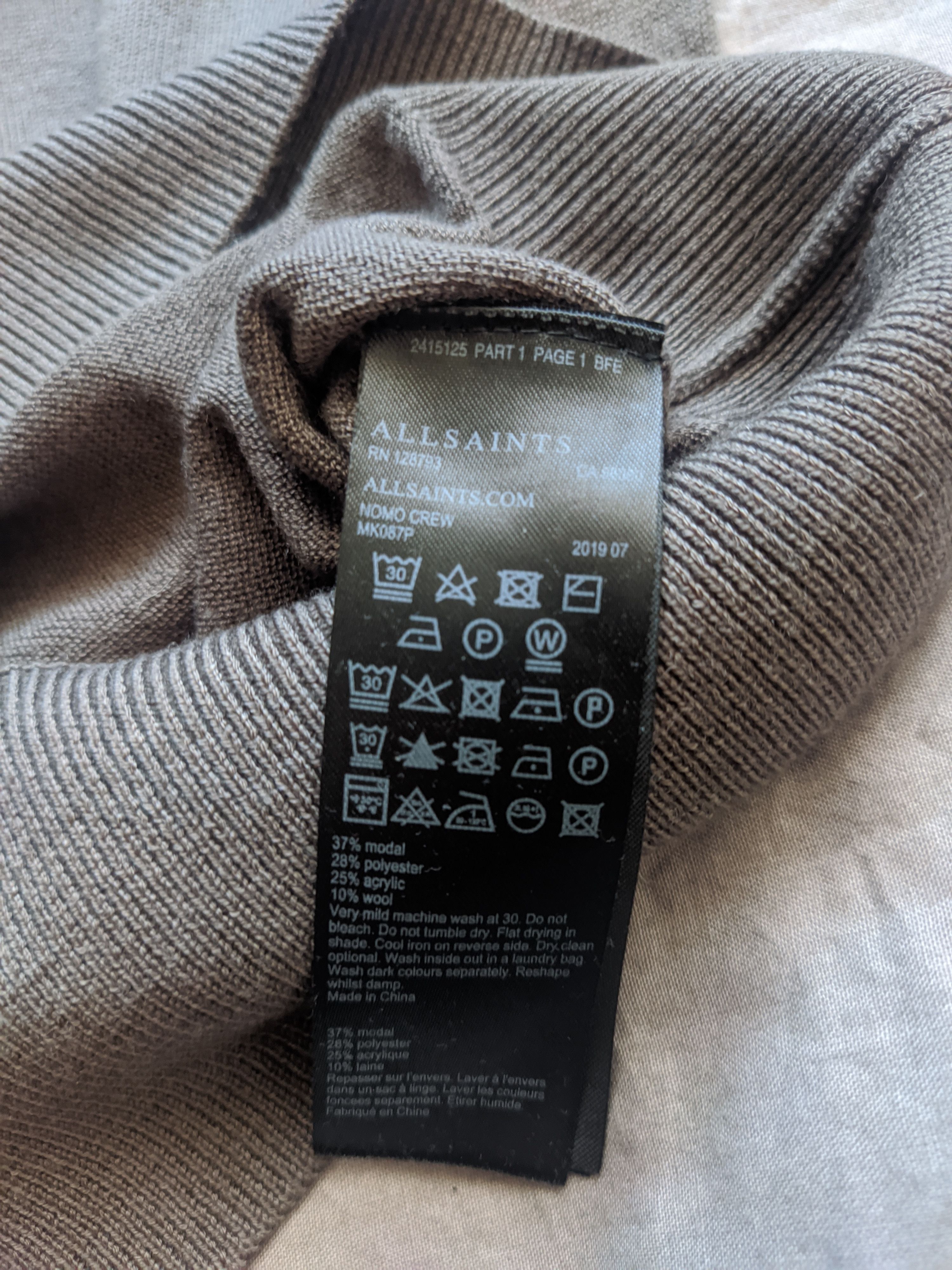 Allsaints Allsaints Nomo Crew Size US M / EU 48-50 / 2 - 6 Thumbnail