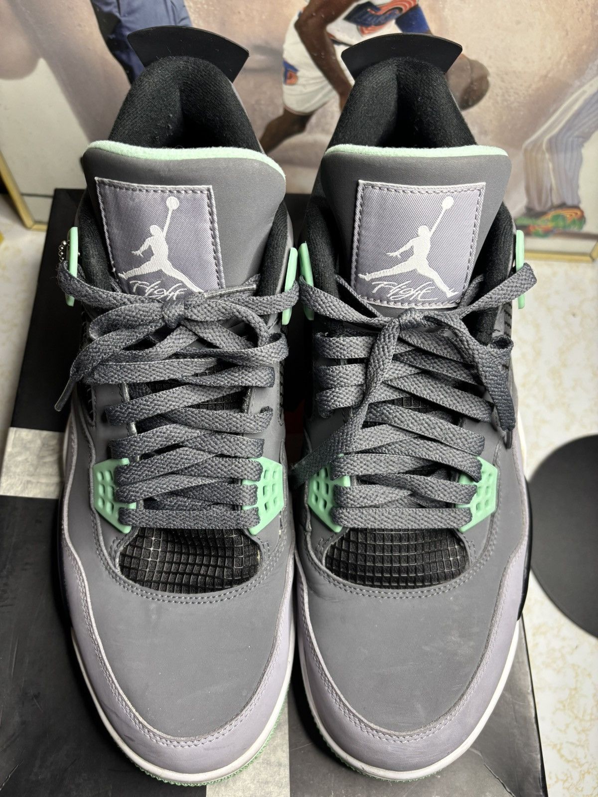 Jordan Brand Jordan Retro 4 ‘green glow’ Size US 13 / EU 46 - 2 Thumbnail