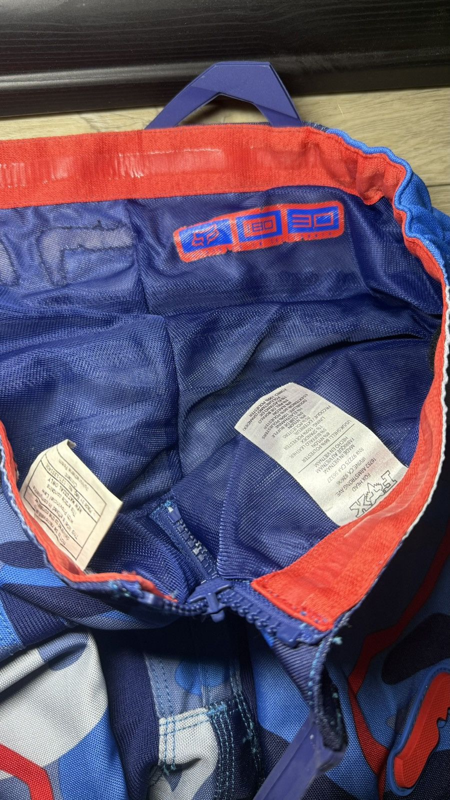 Fox Racing Y2K 2000s Fox Racing 180 Vicious Motocross Pants Blue & Whit Size US 32 / EU 48 - 4 Thumbnail