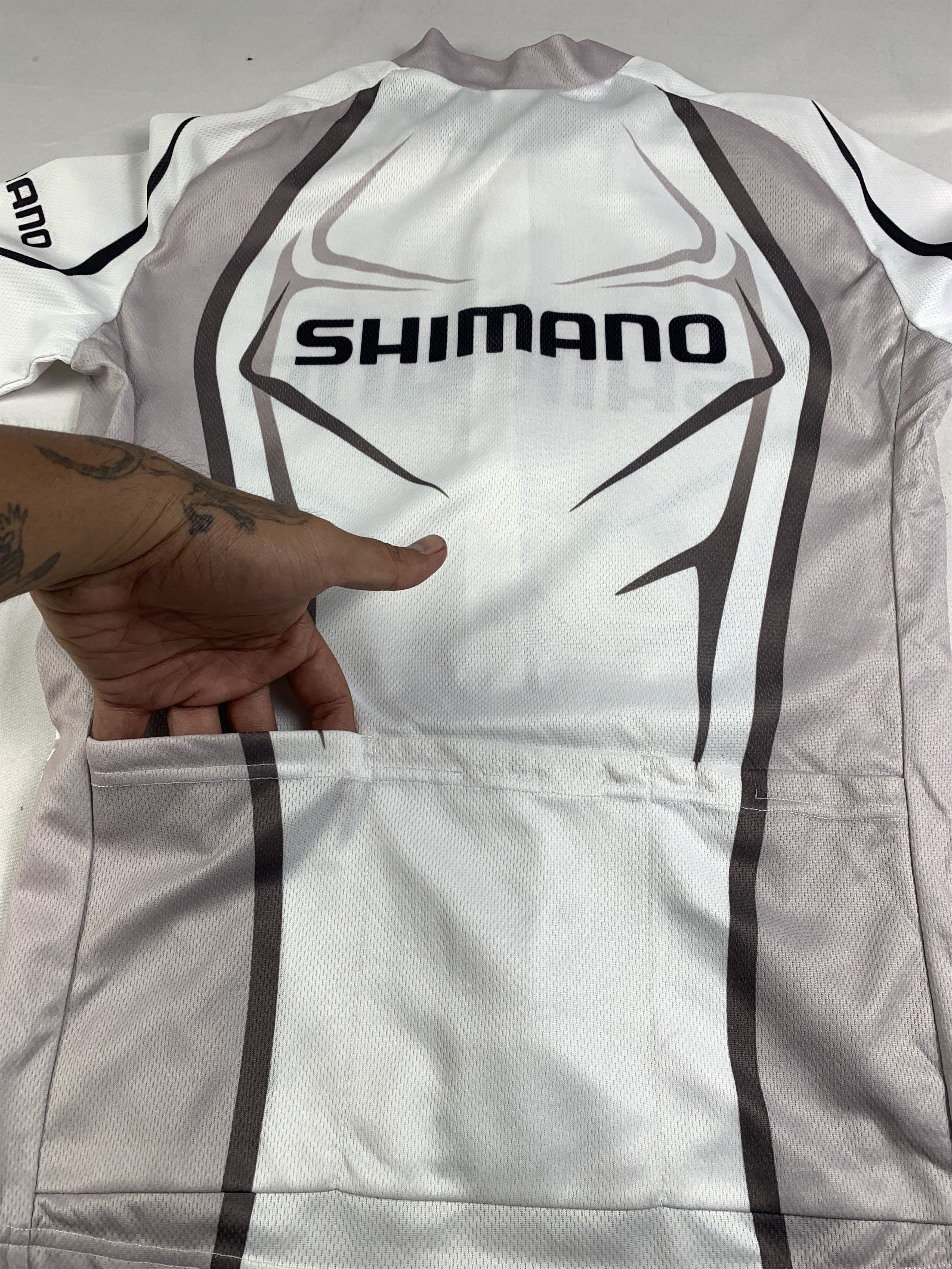 Japanese Brand Shimano White Tribal Cyclist Jersey (M) Size US M / EU 48-50 / 2 - 8 Thumbnail