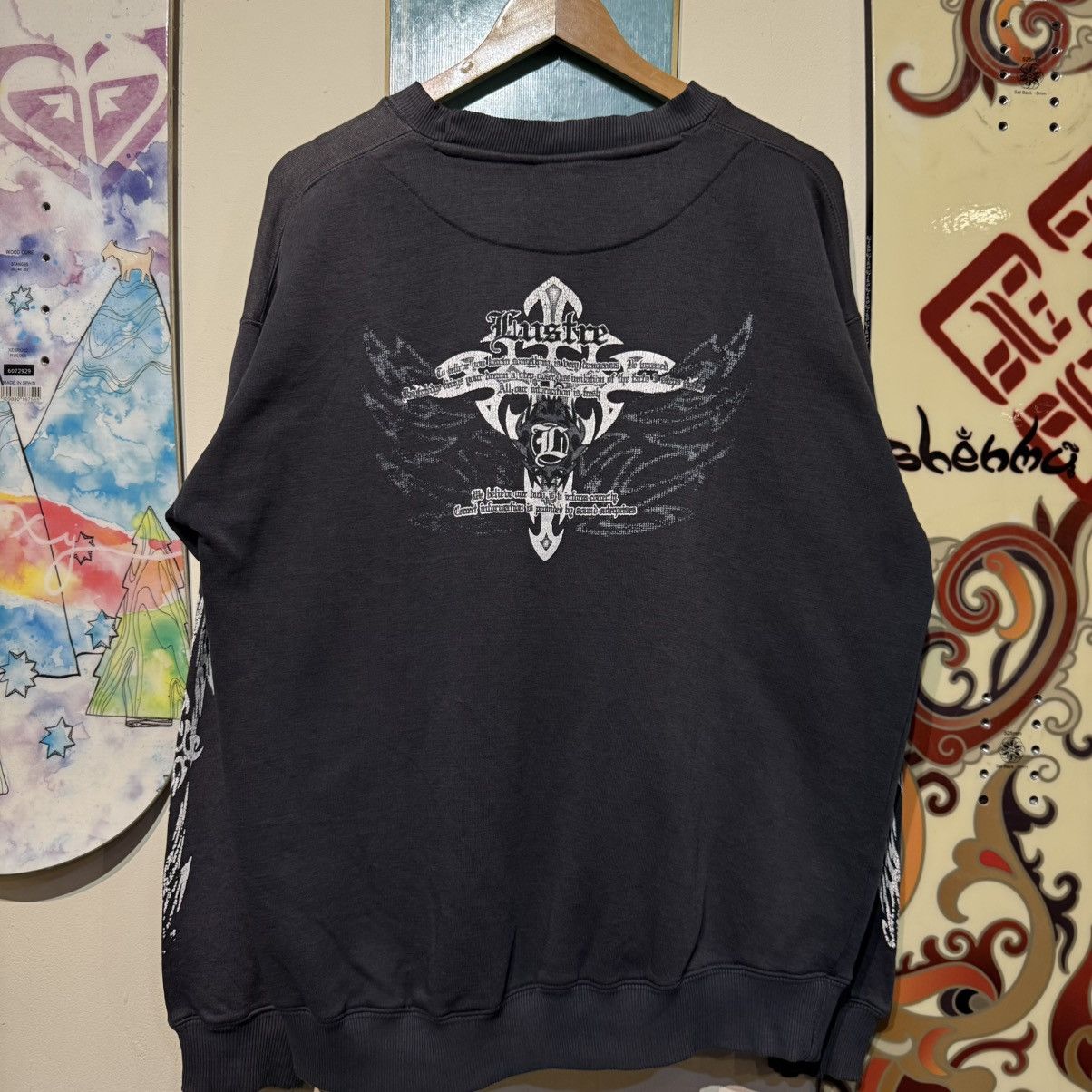 Other Vtg Blue Vacation Gothic Cross Sweatshirt - Faded Black/Grey Size US XL / EU 56 / 4 - 2 Thumbnail