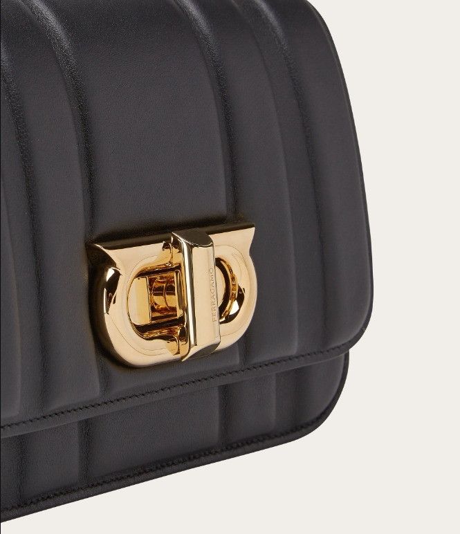 Salvatore Ferragamo o1s1rm0924 Size: OS / Embosse Leather Mini Bag in Black Size ONE SIZE - 6 Thumbnail