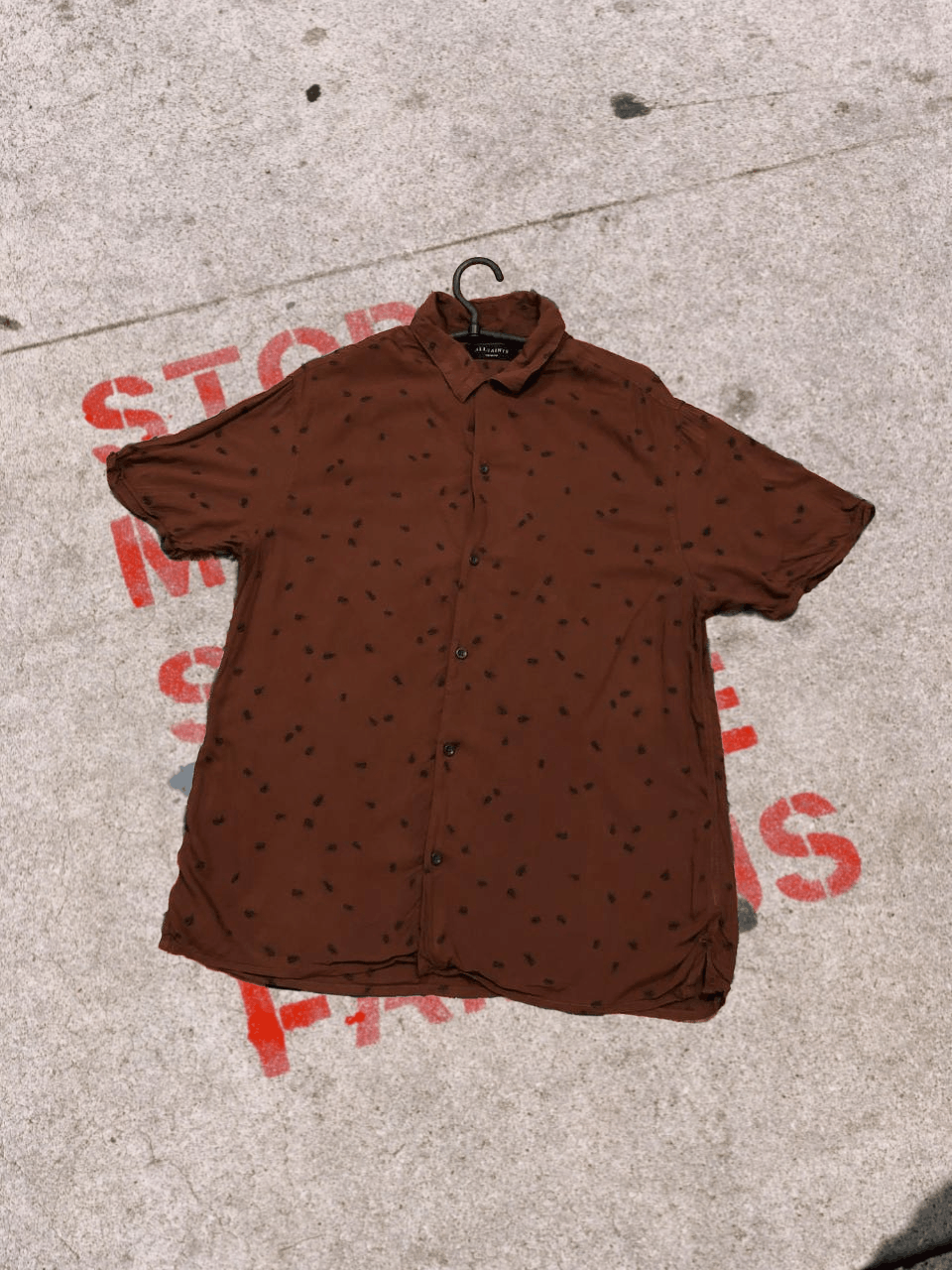 Allsaints AllSaints Button Up Shirt Floral Relaxed Fit Short Sleeve Size US M / EU 48-50 / 2 - 1 Thumbnail