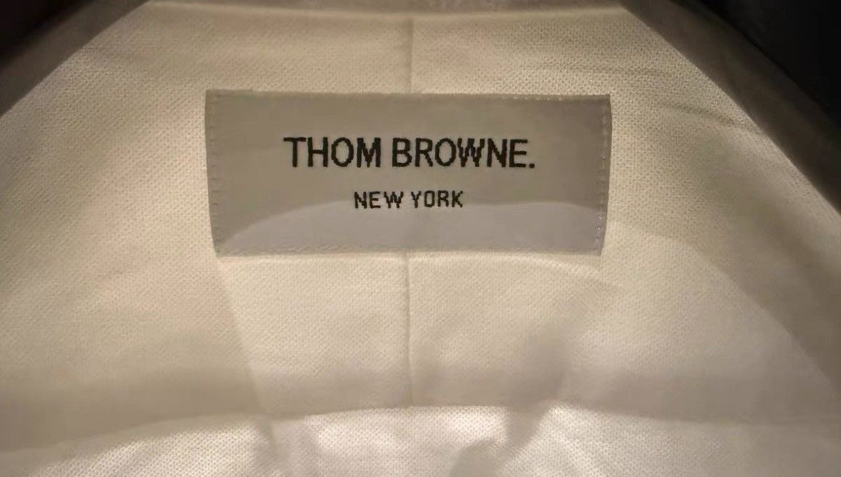 Thom Browne Thom browne White long-sleeved poplin shirt 2504-Nextarrow Size US M / EU 48-50 / 2 - 3 Thumbnail