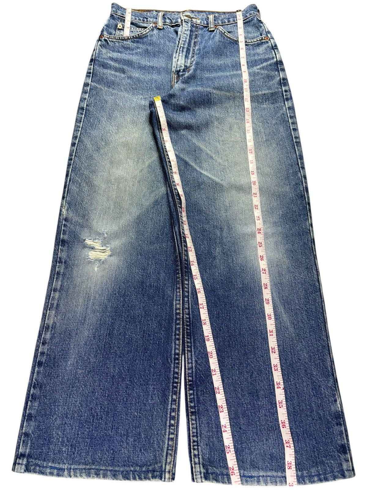 Levi's Vintage 90s Levis 855 Orange Tab Mud Wash Loose Jeans Size US 28 / EU 44 - 13 Thumbnail