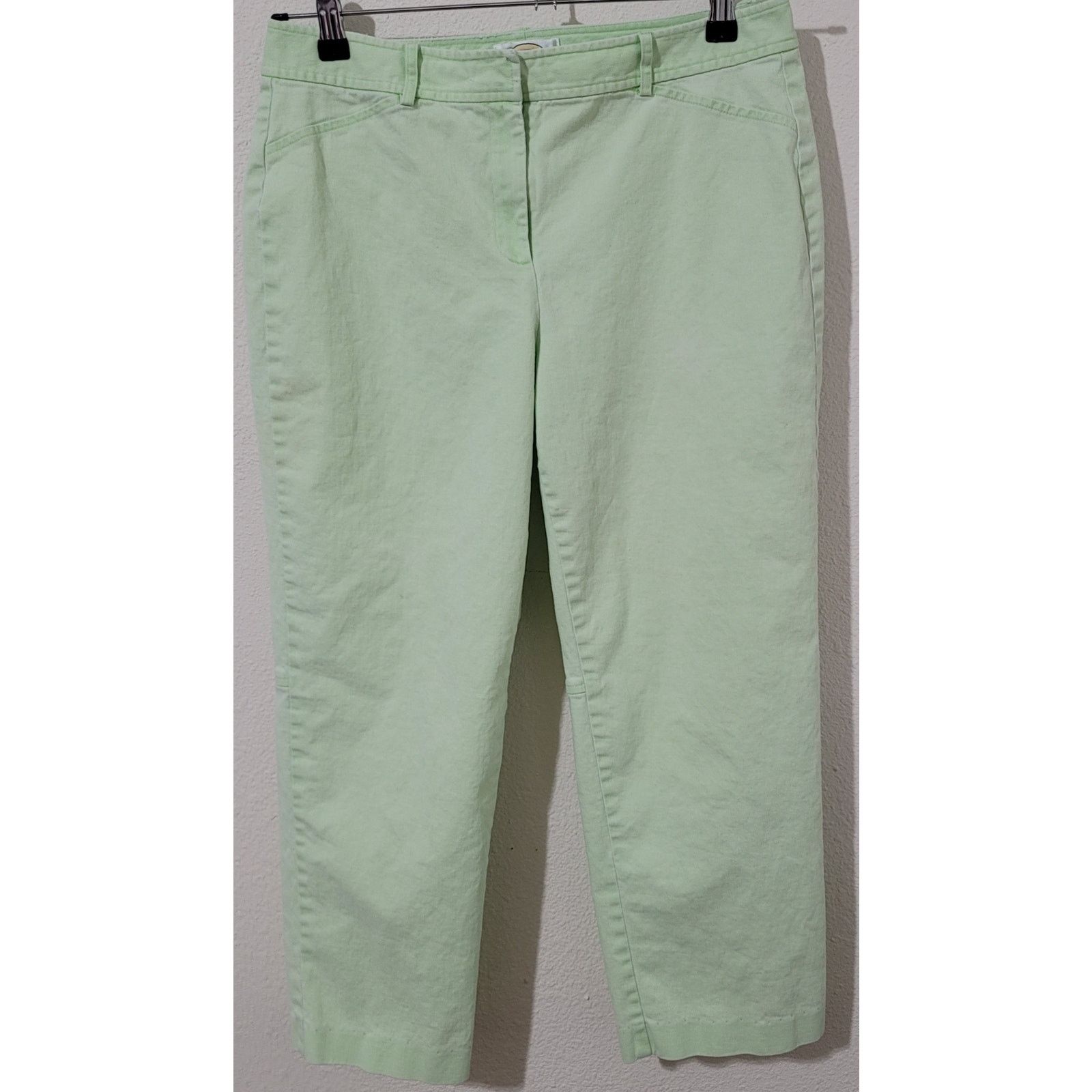 Other Talbots Mint Green Women's Capri 12 Faux Front Pockets Size 34" / US 12 / IT 48 - 1 Thumbnail