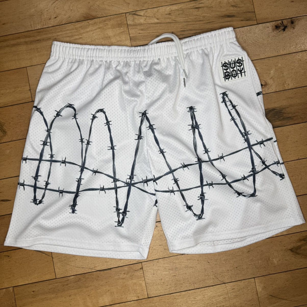 Sus Boy SUS BOY White Barb Wire Shorts Men's XL Size US 36 / EU 52 - 1 Thumbnail
