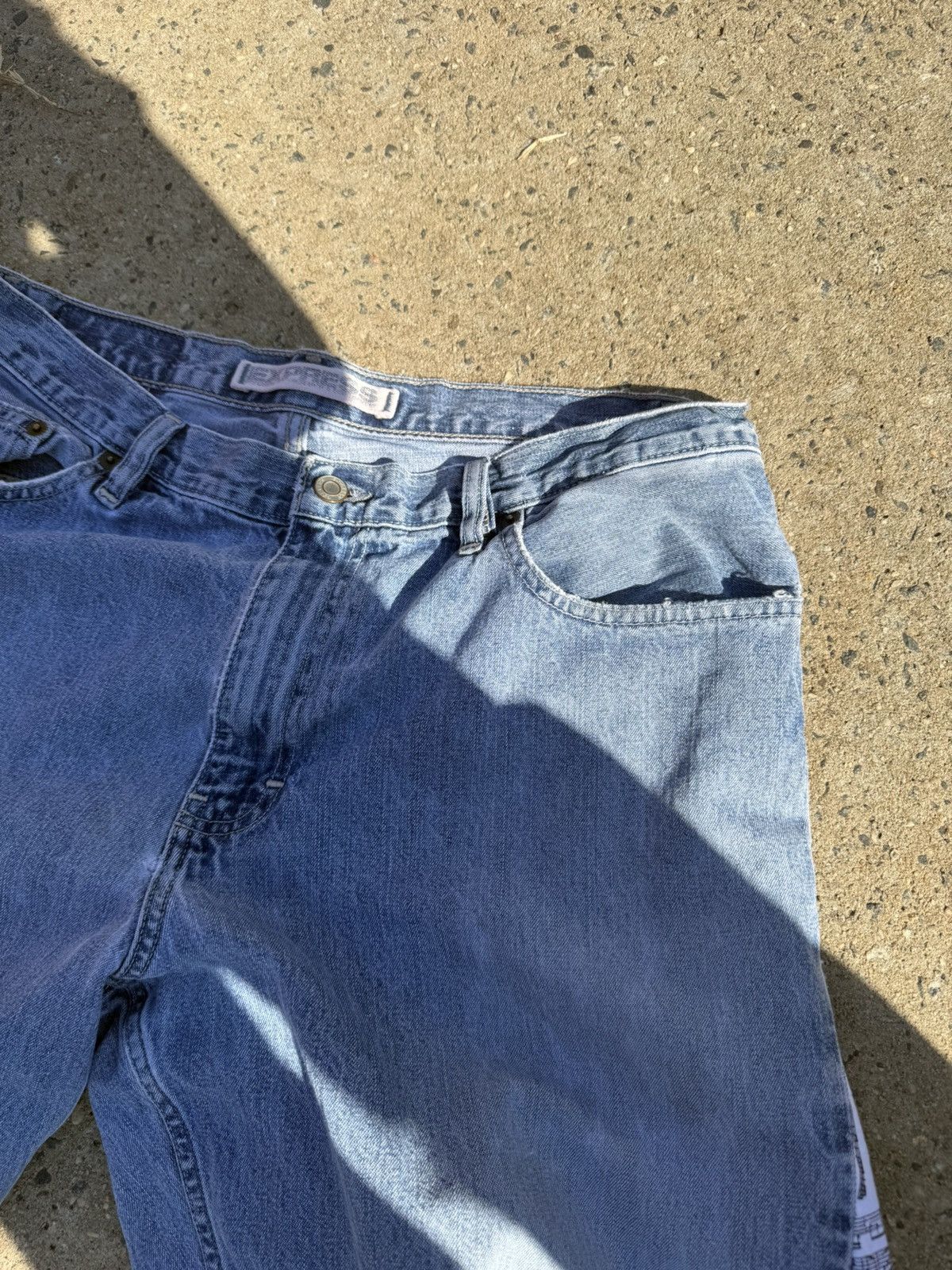 Handmade custom light wash music really baggy denim Size US 34 / EU 50 - 8 Thumbnail