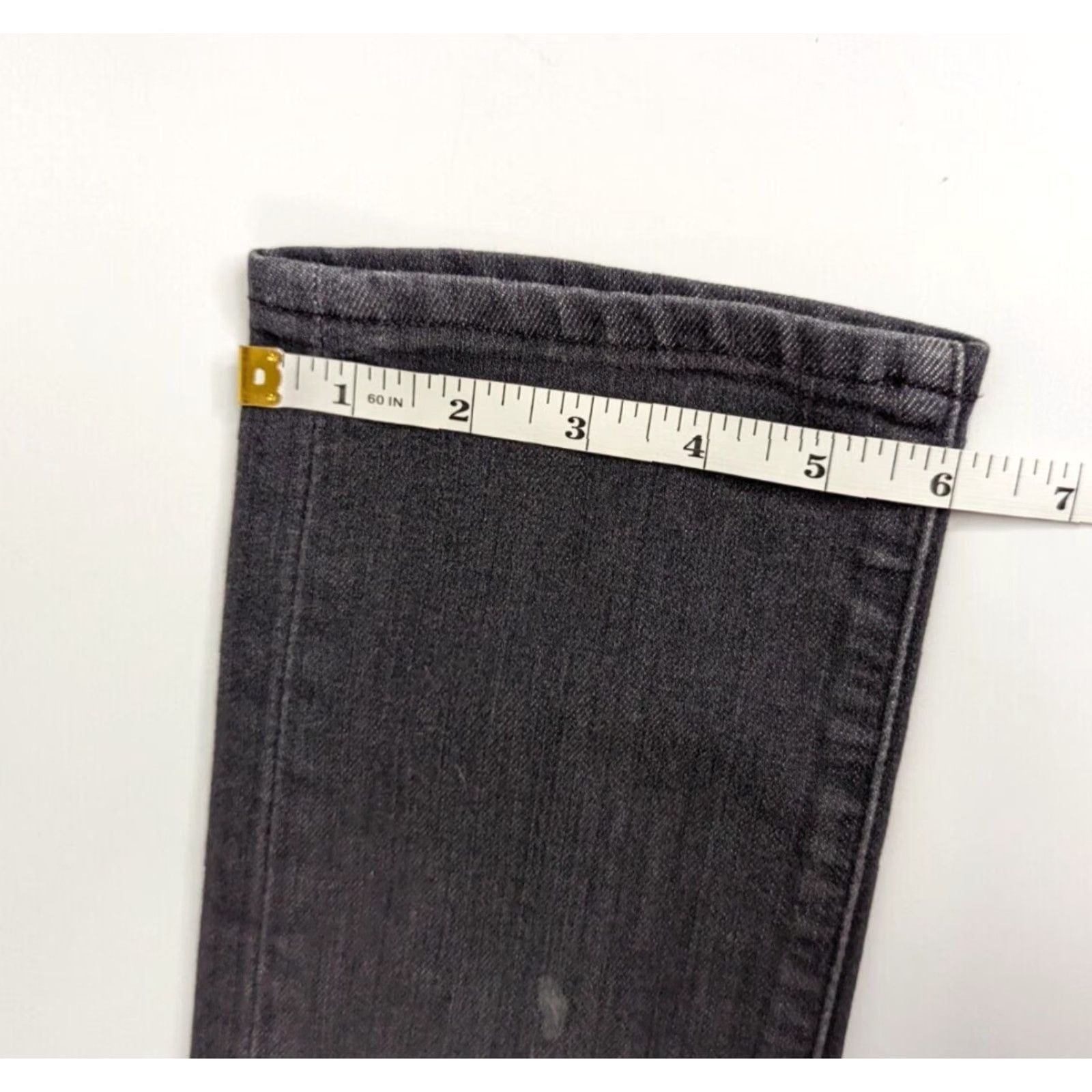 Vintage AG Adriano Goldschmied Jeans Womens Sz 25 The Stevie Slim Straight Low Rise Grey Size 42" / US 20 - 7 Thumbnail