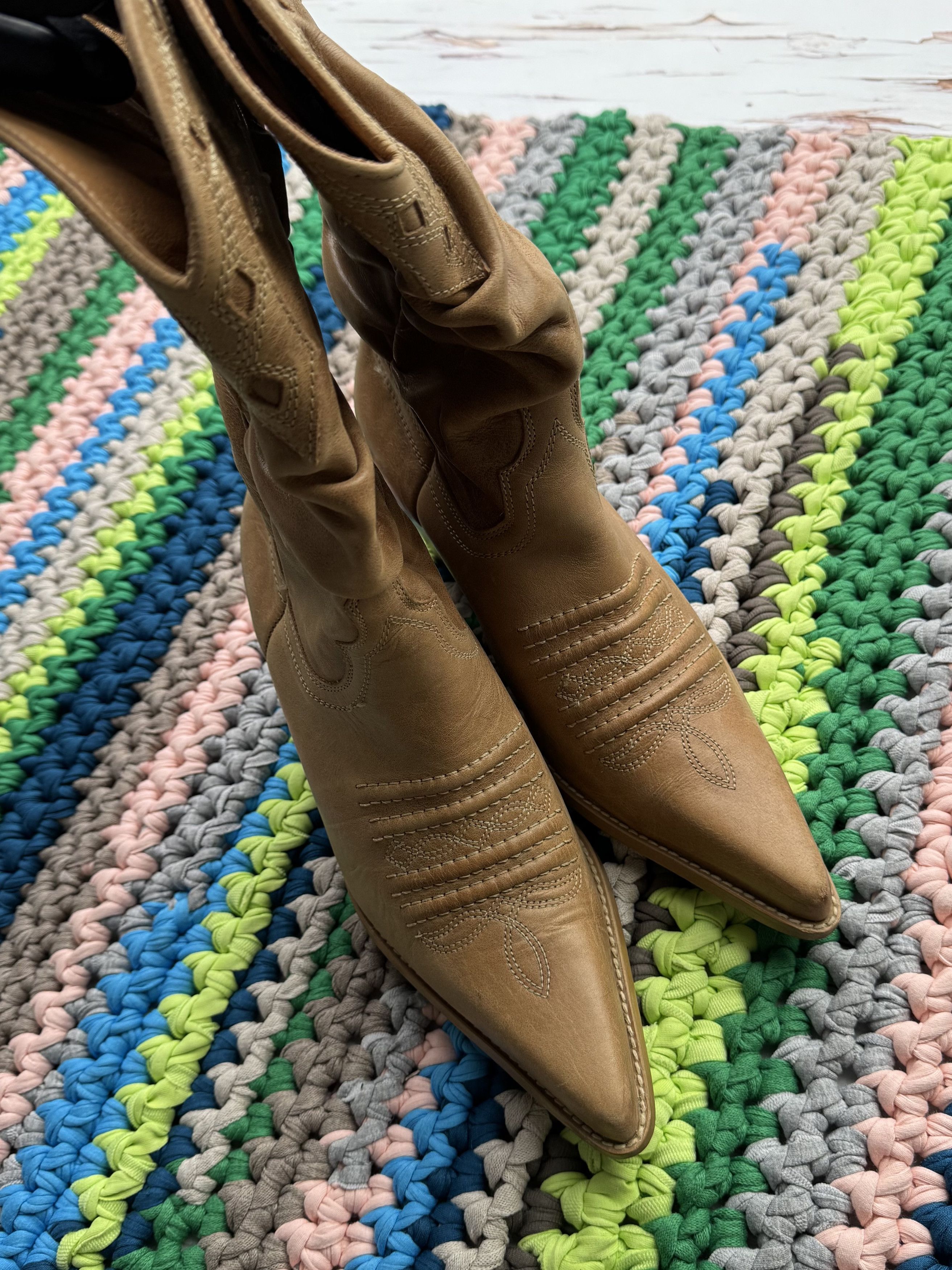 Vintage Vintage Cowboy Leather Boots (ET1) Size US 9 / IT 39 - 7 Thumbnail