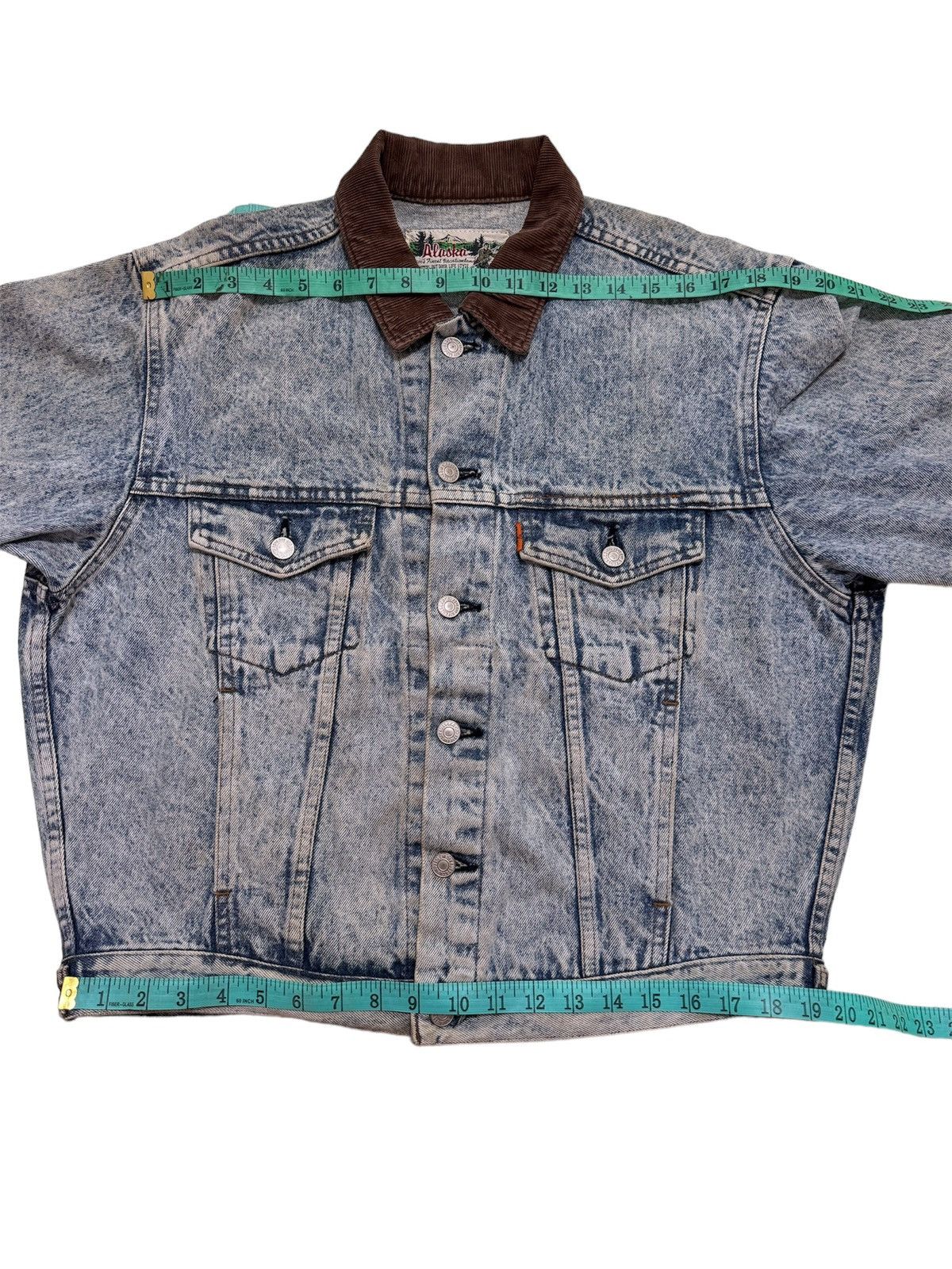 Levi's VINTAGE LEVIS ALASKA ORANGE TAB J02 ACID WASH DENIM JACKET Size US M / EU 48-50 / 2 - 18 Thumbnail