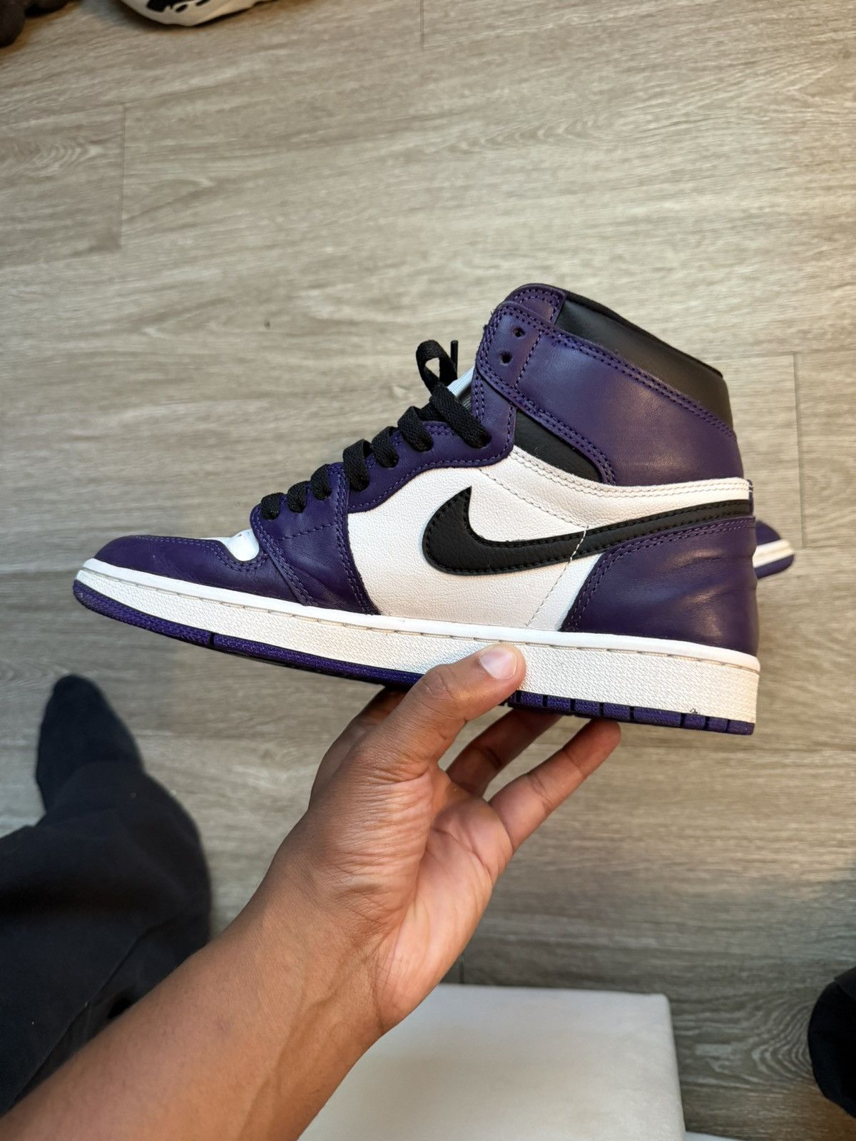 Jordan Brand Air Jordan 1 Court Purple Size US 8.5 / EU 41-42 - 4 Thumbnail