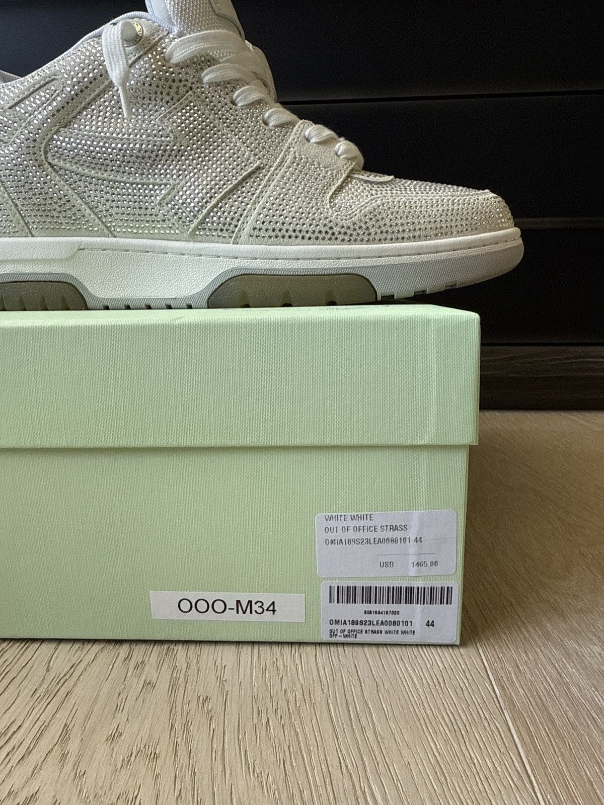 Off-White Off-White Out Of Office Crystal Embellished Sneaker Size US 11 / EU 44 - 8 Thumbnail