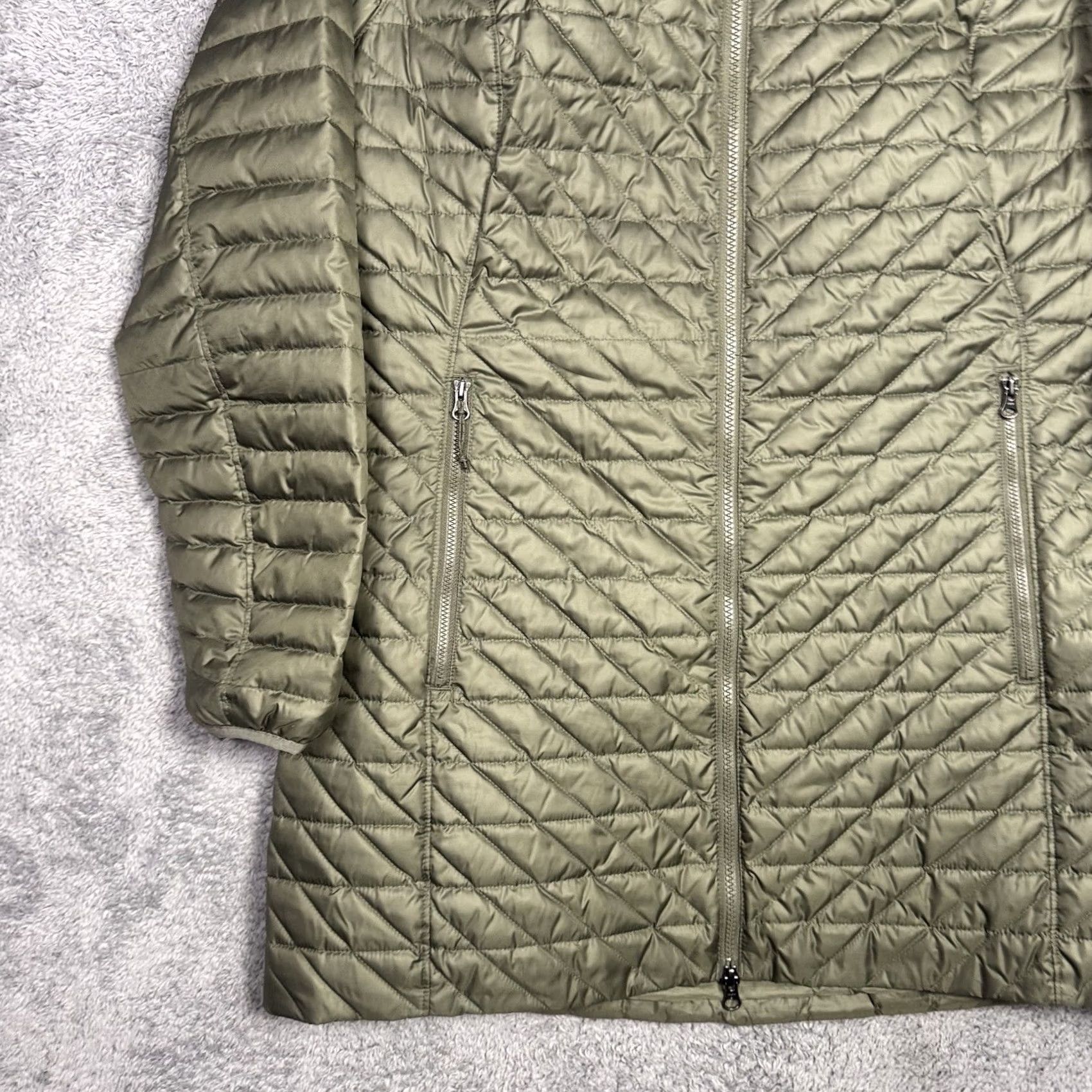Eddie Bauer Eddie Bauer Jacket Womens 2XL Green EB650 Down Hooded Chevron Puffer Quilted Parka Size XXL / US 16-18 / IT 52-54 - 3 Thumbnail