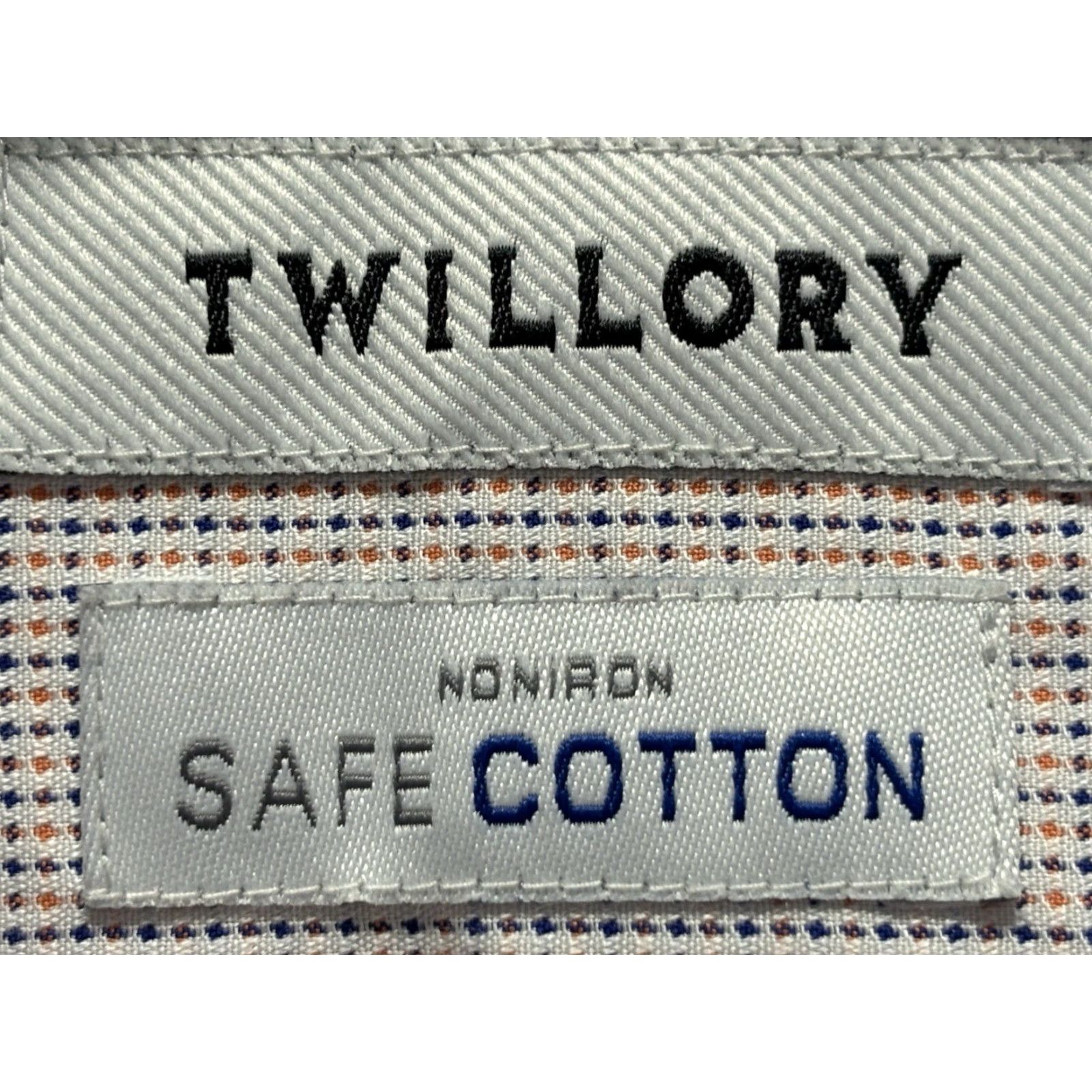 Vintage Twillory Dress Shirt Mens 15.5 34/35 White Micro Check Non Iron Tailored Fit | Regular Size 42R - 5 Thumbnail