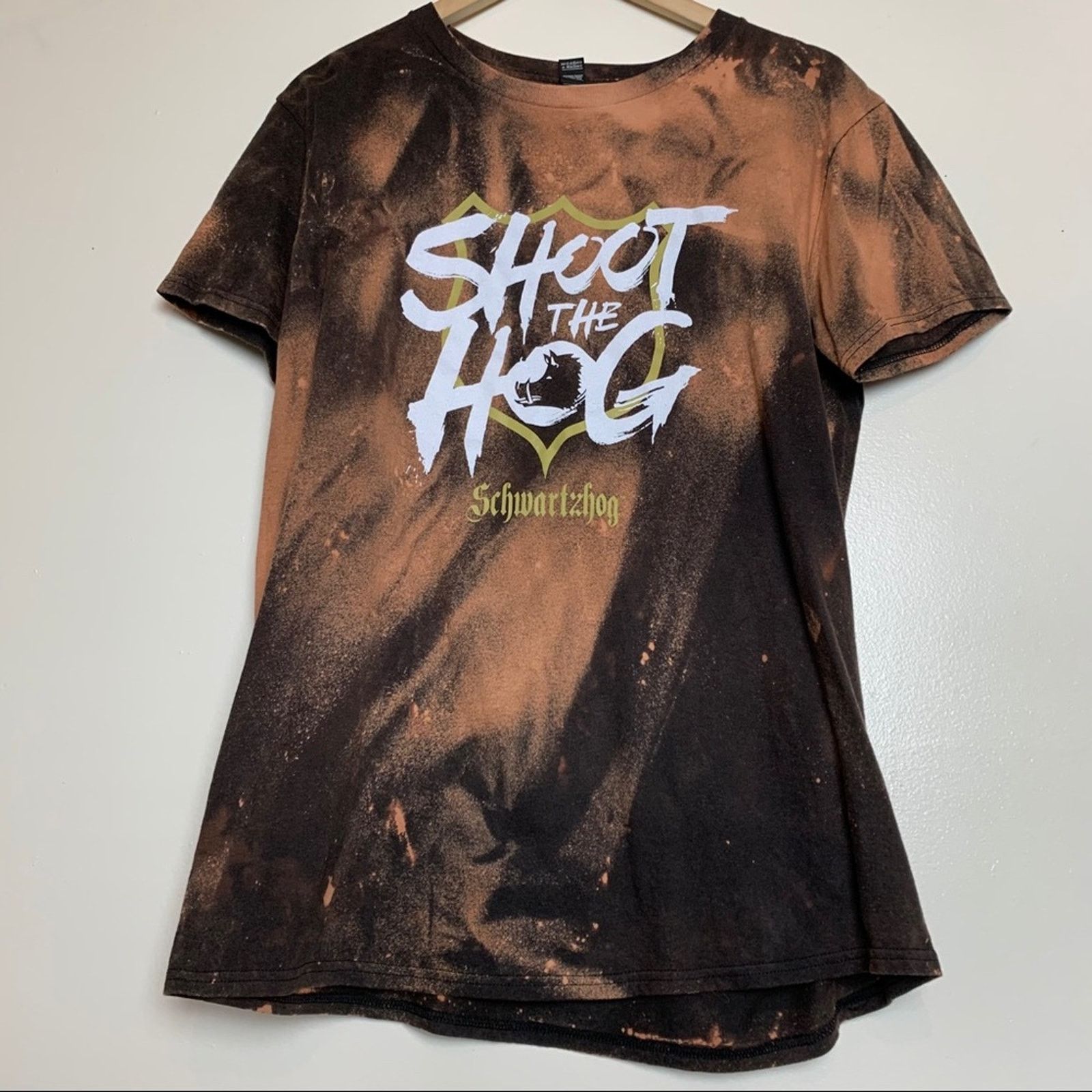 Anvil Shoot the Hog Black Tie Dye Graphic Tee Unisex Size Medium Size M / US 6-8 / IT 42-44 - 10 Thumbnail