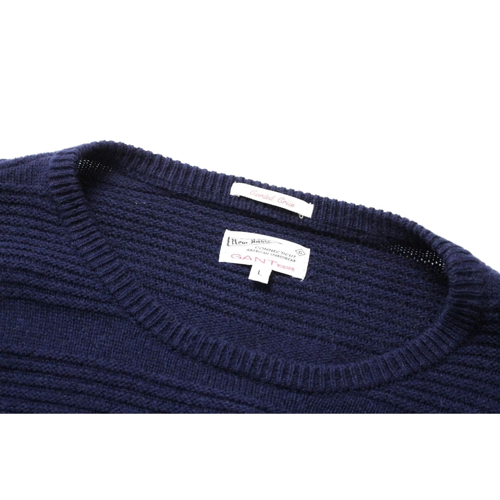 Gant GANT Rugger Jumper Men's LARGE Wool Alpaca Blend Pullover Round Neck Blue Size US L / EU 52-54 / 3 - 4 Thumbnail