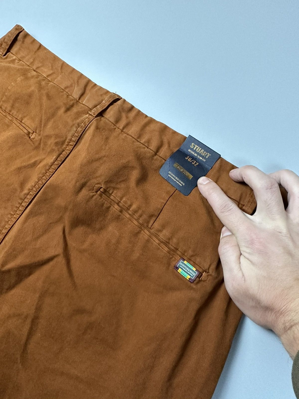 Scotch & Soda Scotch&Soda Deep Light Brown Tapered Trousers XL Size US 36 / EU 52 - 2 Thumbnail