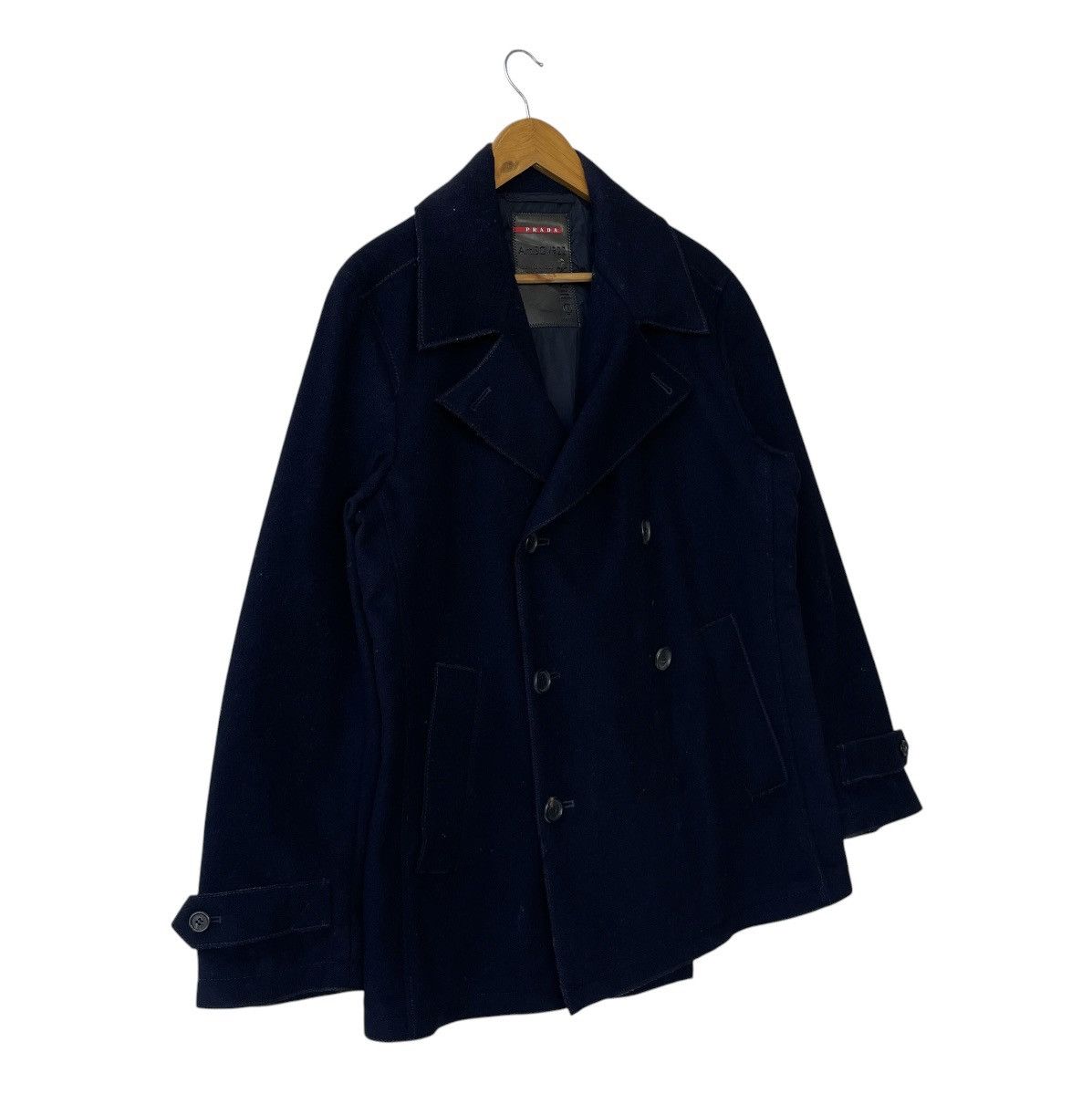 Prada Archival Prada SGV922 Double Breasted Virgin Wool Peacoat Size US M / EU 48-50 / 2 - 2 Thumbnail