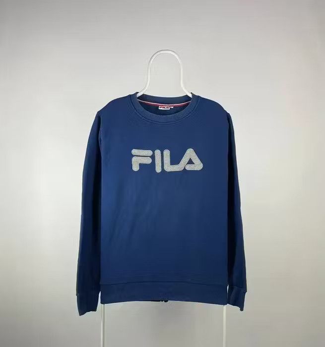 Fila Fila sweatshirt vintage big logo size XLarge band tee navy Size US XL / EU 56 / 4 - 1 Thumbnail