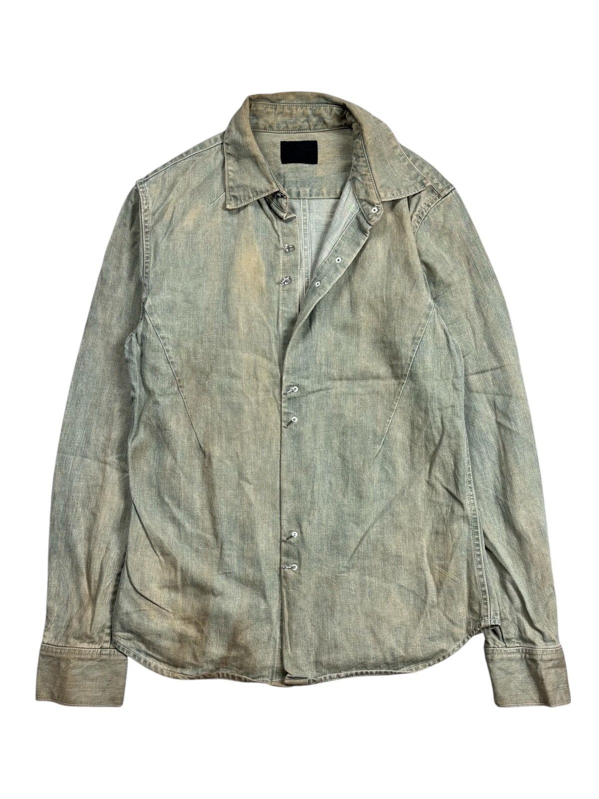 2000s Hym - Mud Wash Hook And Eye Shirt