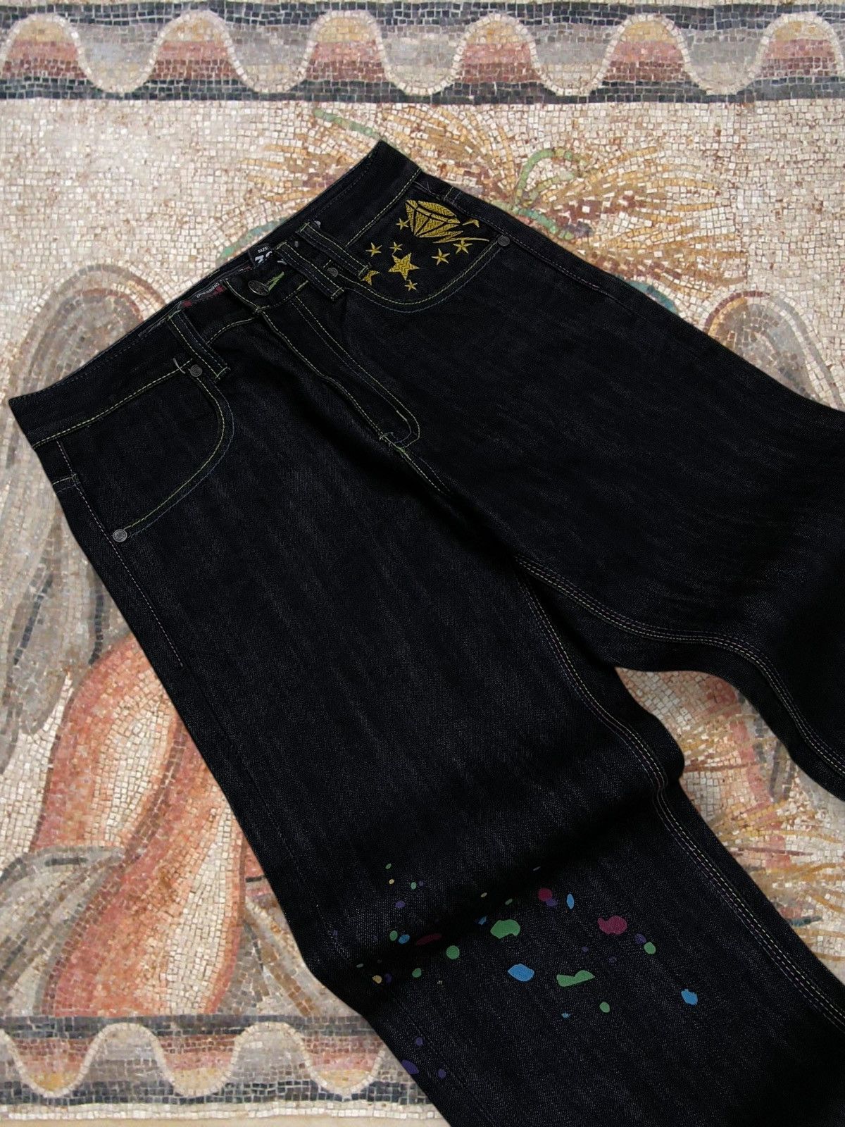 Beauty Beast Vintage Og Japan Designer Streetweae Double D Splash Denim Size US 28 / EU 44 - 7 Thumbnail