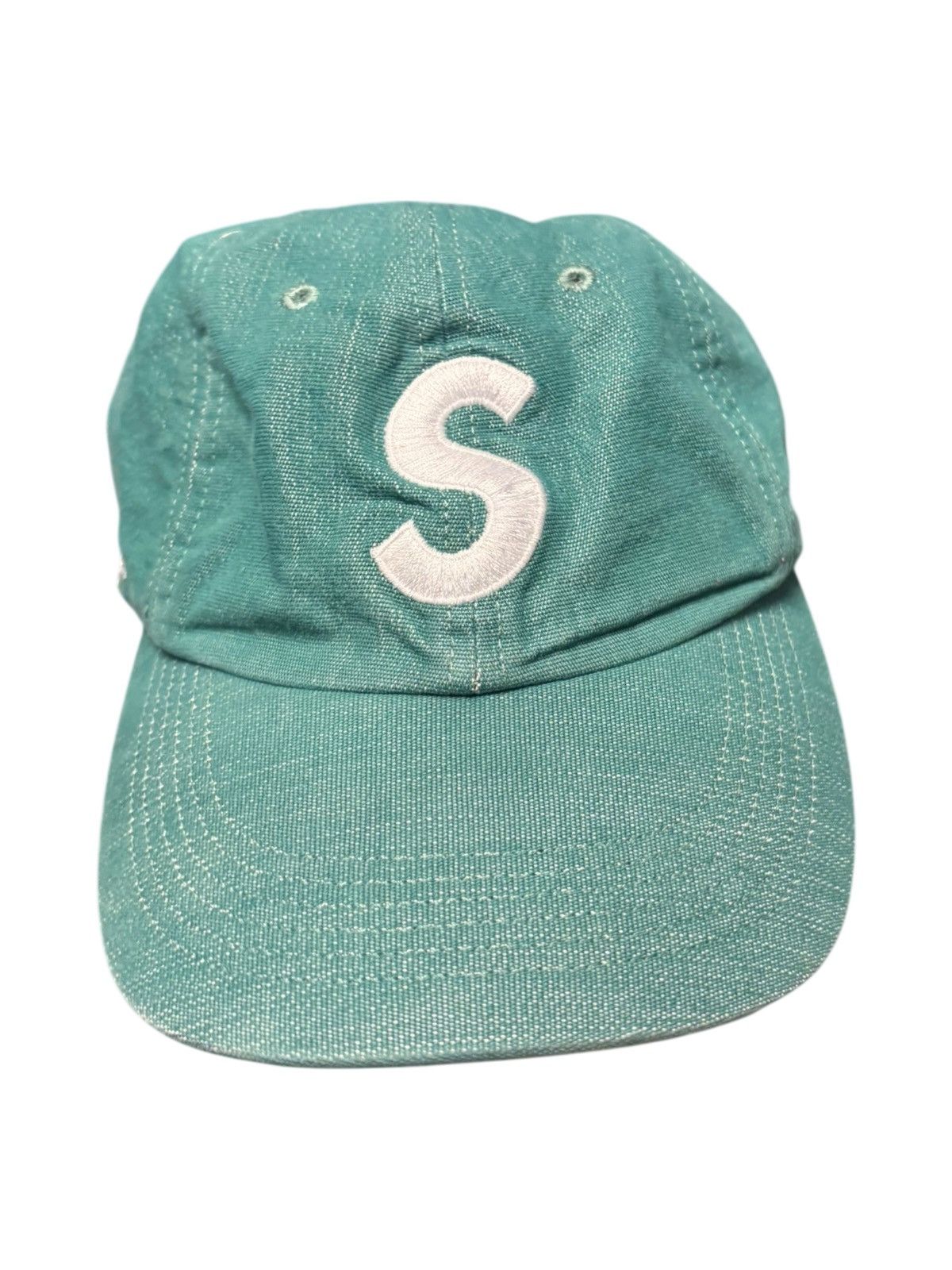 Supreme Supreme Cordura Denim S Logo 6-Panel Hat Green SS26 | Grailed