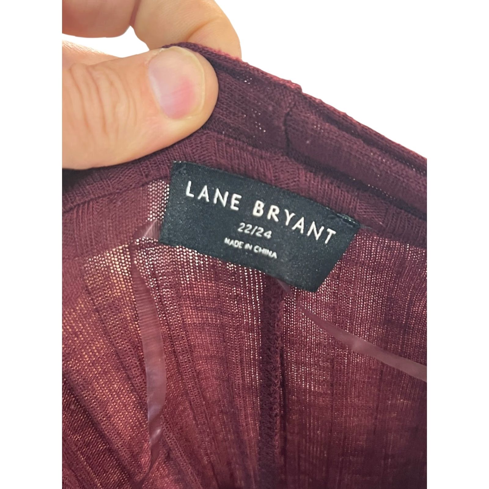 Vintage VINTAGE not applicable; Lane Bryant Burgundy Open Front Duster 3/4 Sleeve Cardigan Size 22/24 Pockets Size 3XL / US 20-22 - 8 Thumbnail