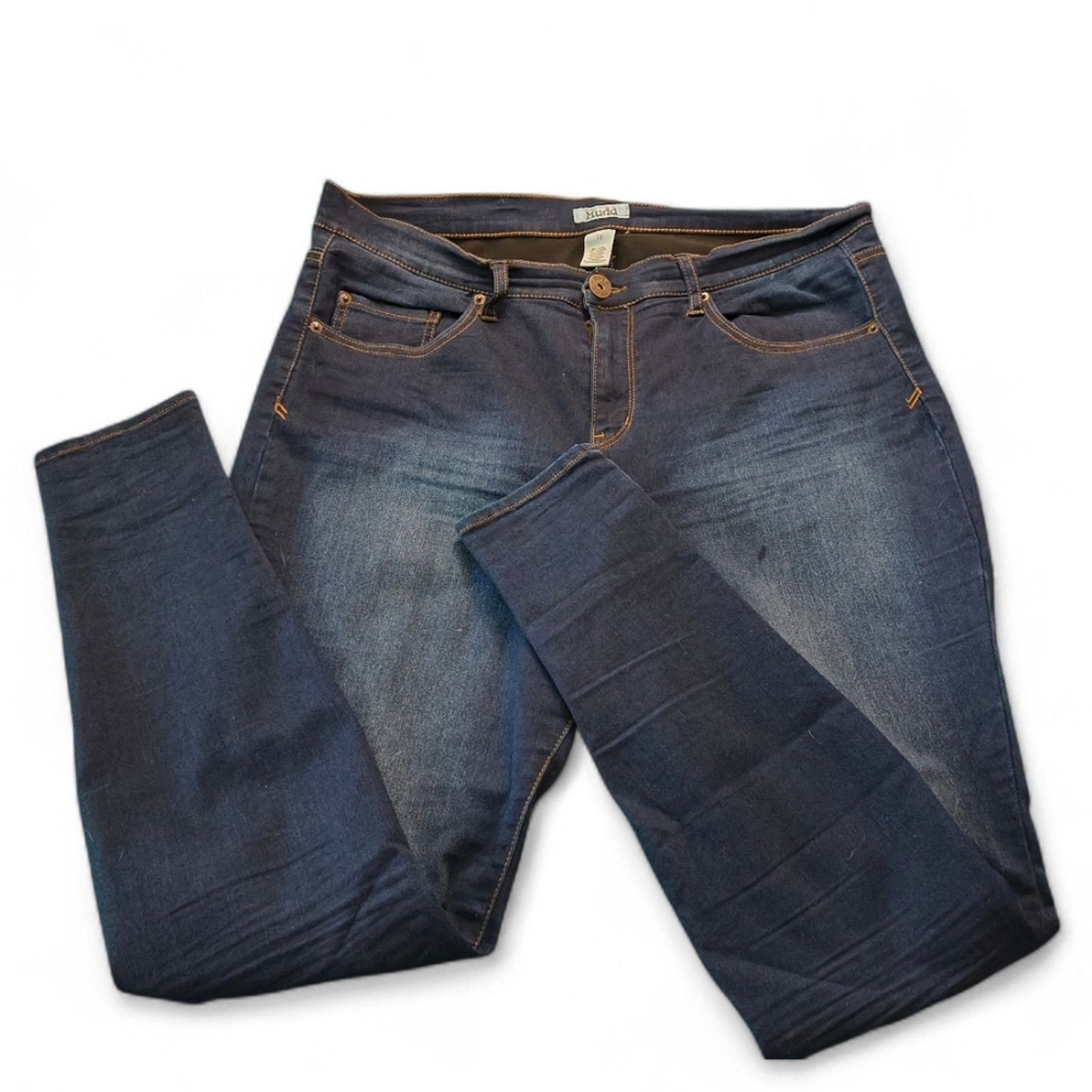 The Unbranded Brand Mudd Dark Wash Skinny Jeans Mid Rise Stretch Denim Size 15 Size 36" / US 14 / IT 50 - 4 Thumbnail