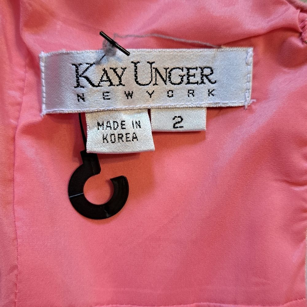 Other Kay Unger Floral Embroidered Dress Size 2 Pink NWOT Size XS / US 0-2 / IT 36-38 - 4 Thumbnail
