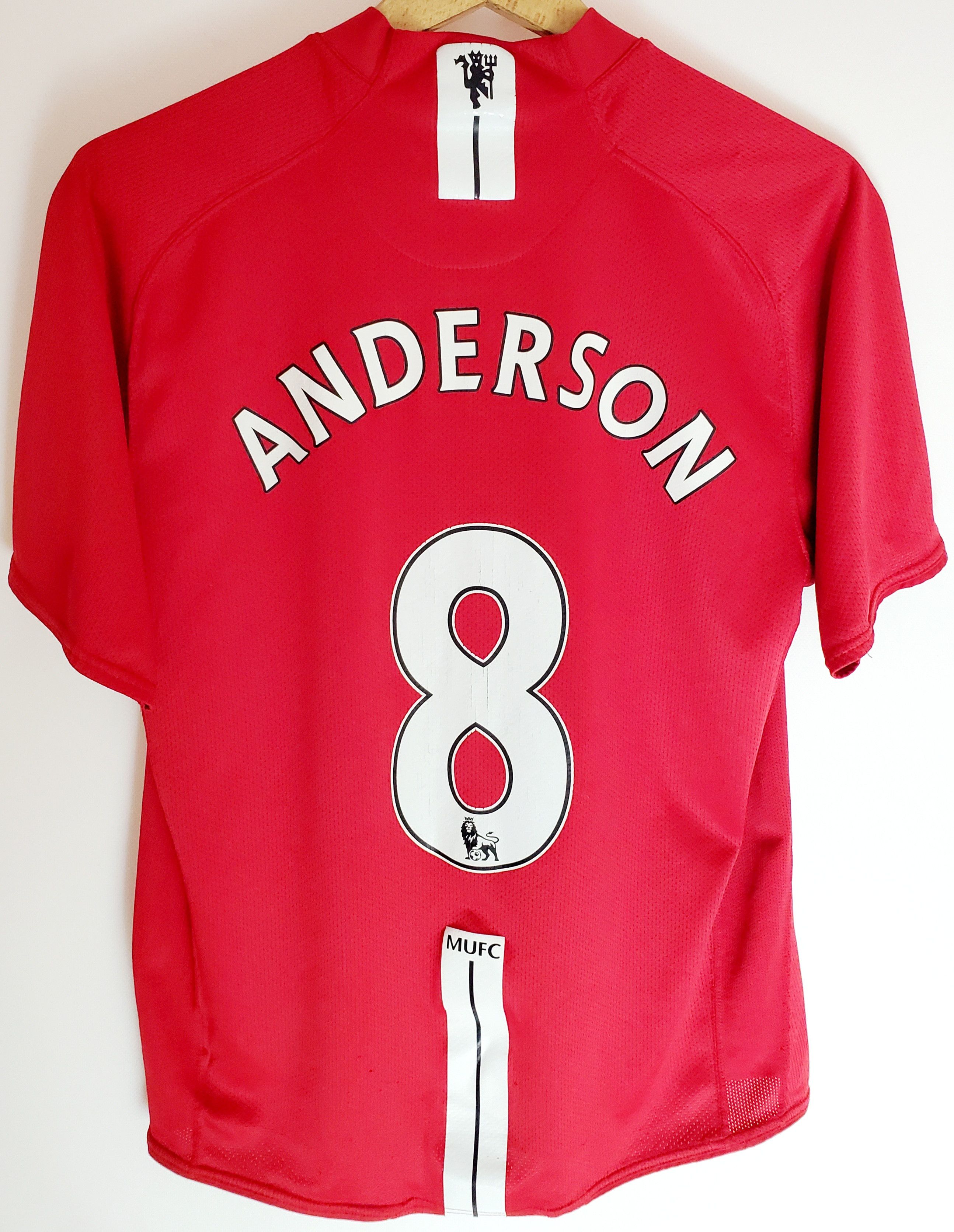 Nike Manchester United 2007-09 Home Shirt #8 Anderson M Size US M / EU 48-50 / 2 - 2 Thumbnail