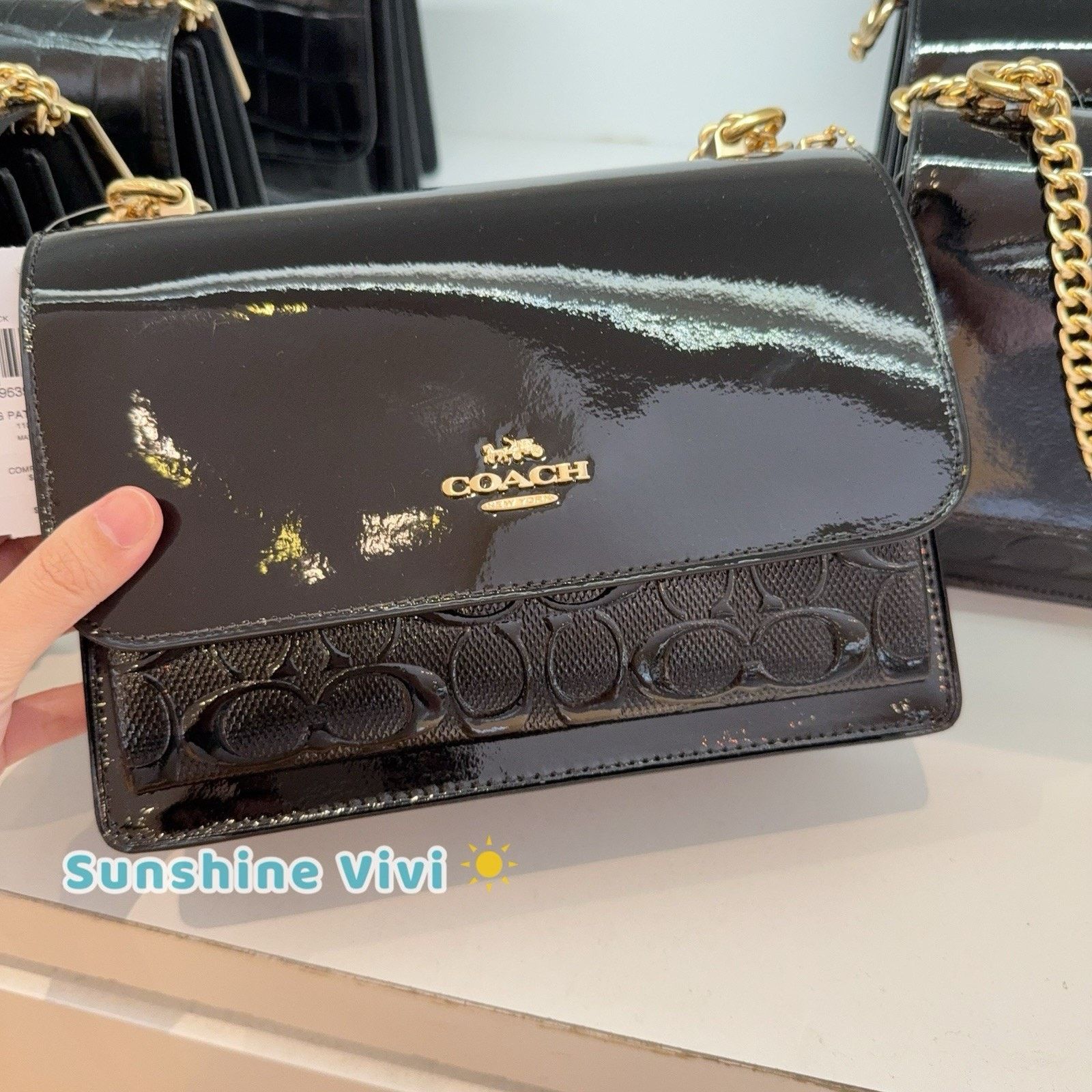 Coach NWT Coach Women's Klare Crossbody Bag Patent Leather CV397 Size ONE SIZE - 1 Thumbnail
