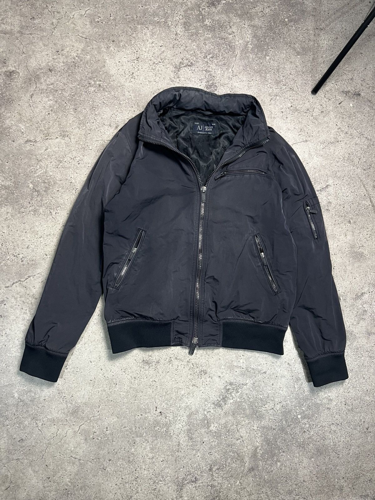 Armani Armani nylon bomber Jacket Navy blue Size US L / EU 52-54 / 3 - 3 Thumbnail