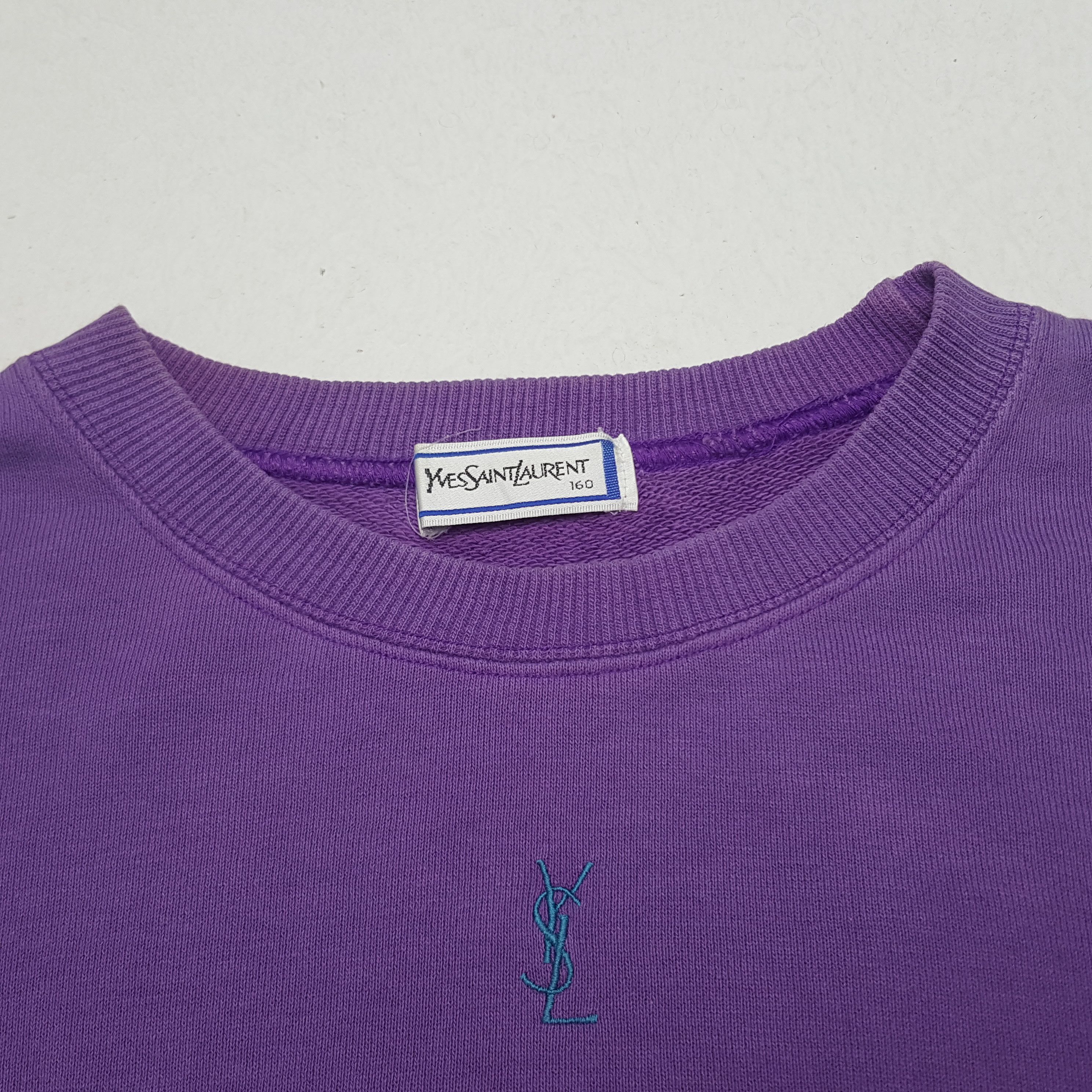 Vintage × Yves Saint Laurent Vintage Yves Saint Laurent Luxury Brand YSL Logo Sweatshirt Size US L / EU 52-54 / 3 - 4 Thumbnail