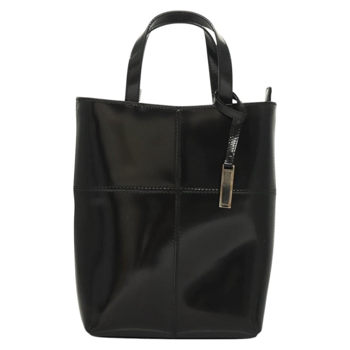 Gucci GUCCI Handbag Enamel Black Gold 000 2113 000 2113 Size ONE SIZE - 2 Thumbnail