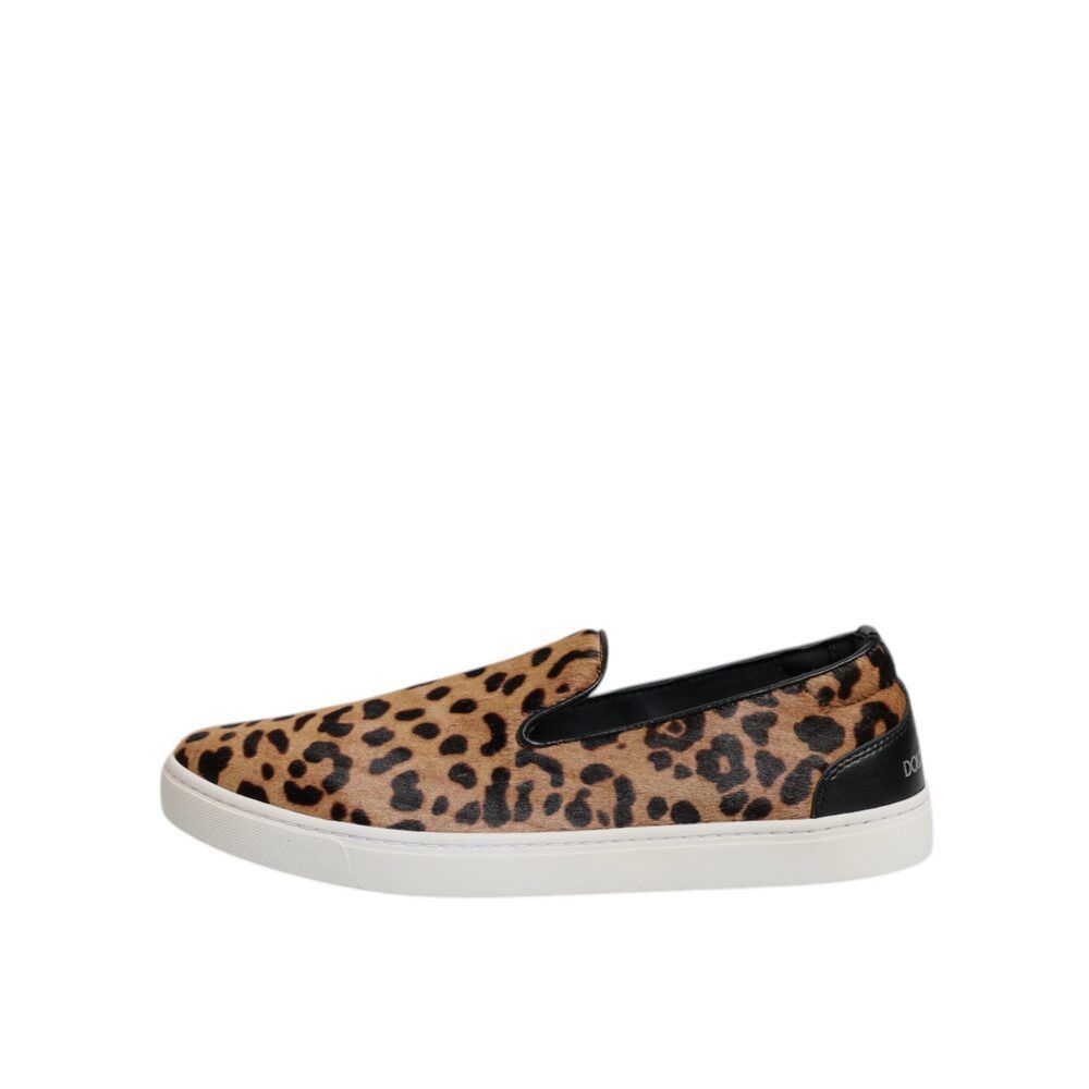 Dolce & Gabbana Dolce & Gabbana Brown Calfskin Fur Leopard Sneakers Shoes Size US 8.5 / EU 41-42 - 6 Thumbnail