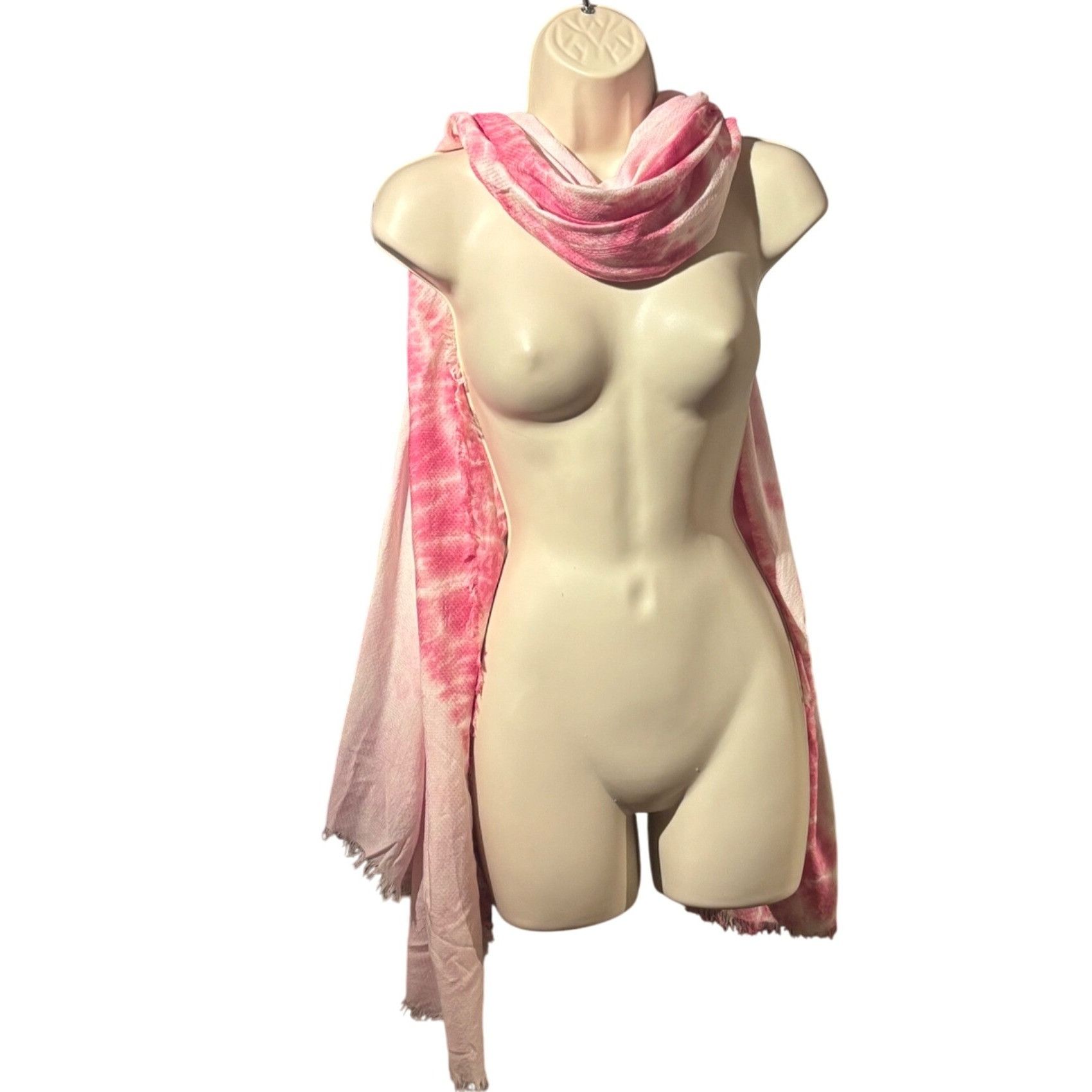 Steve Madden Steve Madden Two-Tone Tie-Dyed Scarf, OS, PInk Size ONE SIZE - 6 Thumbnail