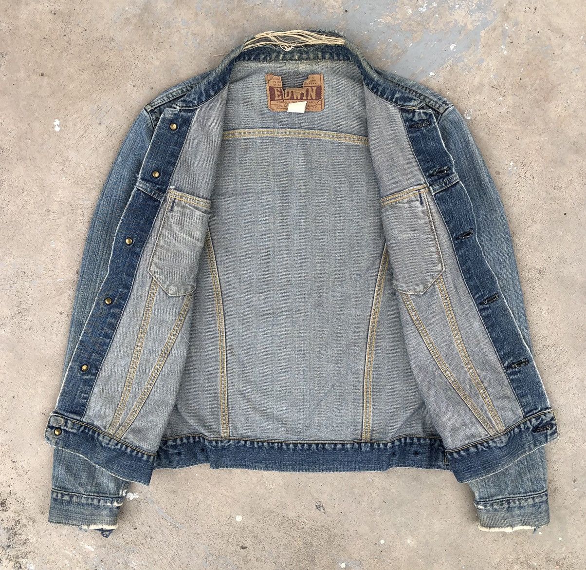 Edwin Vintage Edwin Distressed Denim Jacket Size US M / EU 48-50 / 2 - 15 Thumbnail