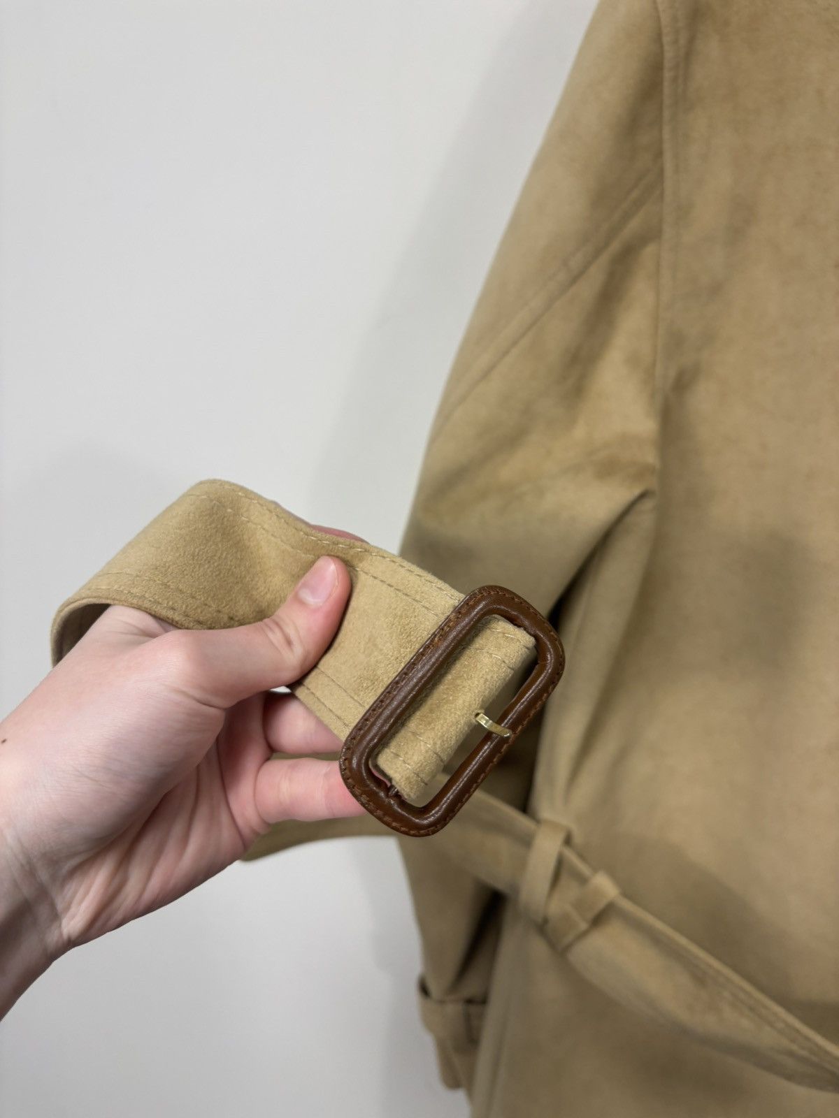 Schneiders Schneiders Salzburg Men’s Camel Alcantara Belted Long Coat Size US L / EU 52-54 / 3 - 23 Thumbnail
