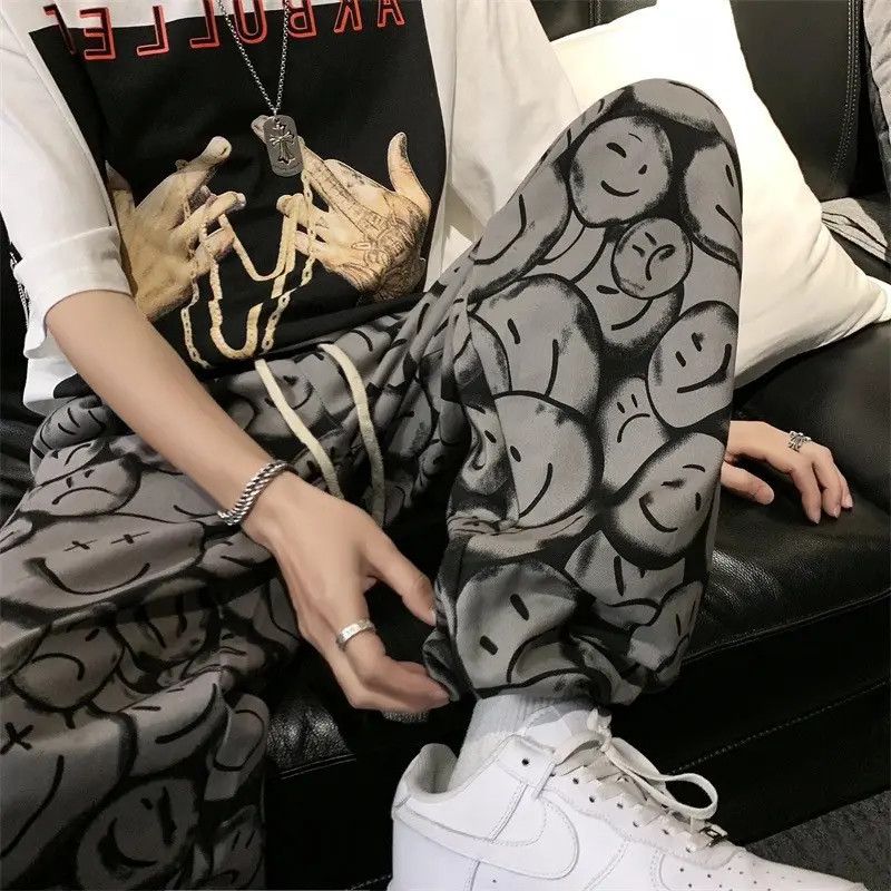 Japanese Brand × Vintage Straight Smile Face Printing Baggy Pants Trousers Size US 34 / EU 50 - 7 Thumbnail