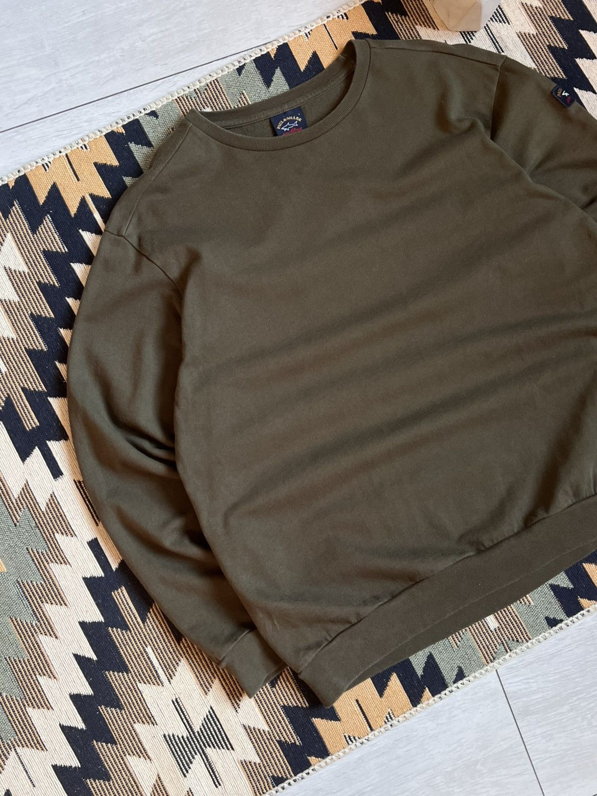 Paul & Shark × Vintage Paul & Shark Yachting Vintage Khaki Sweatshirt Size US L / EU 52-54 / 3 - 5 Thumbnail