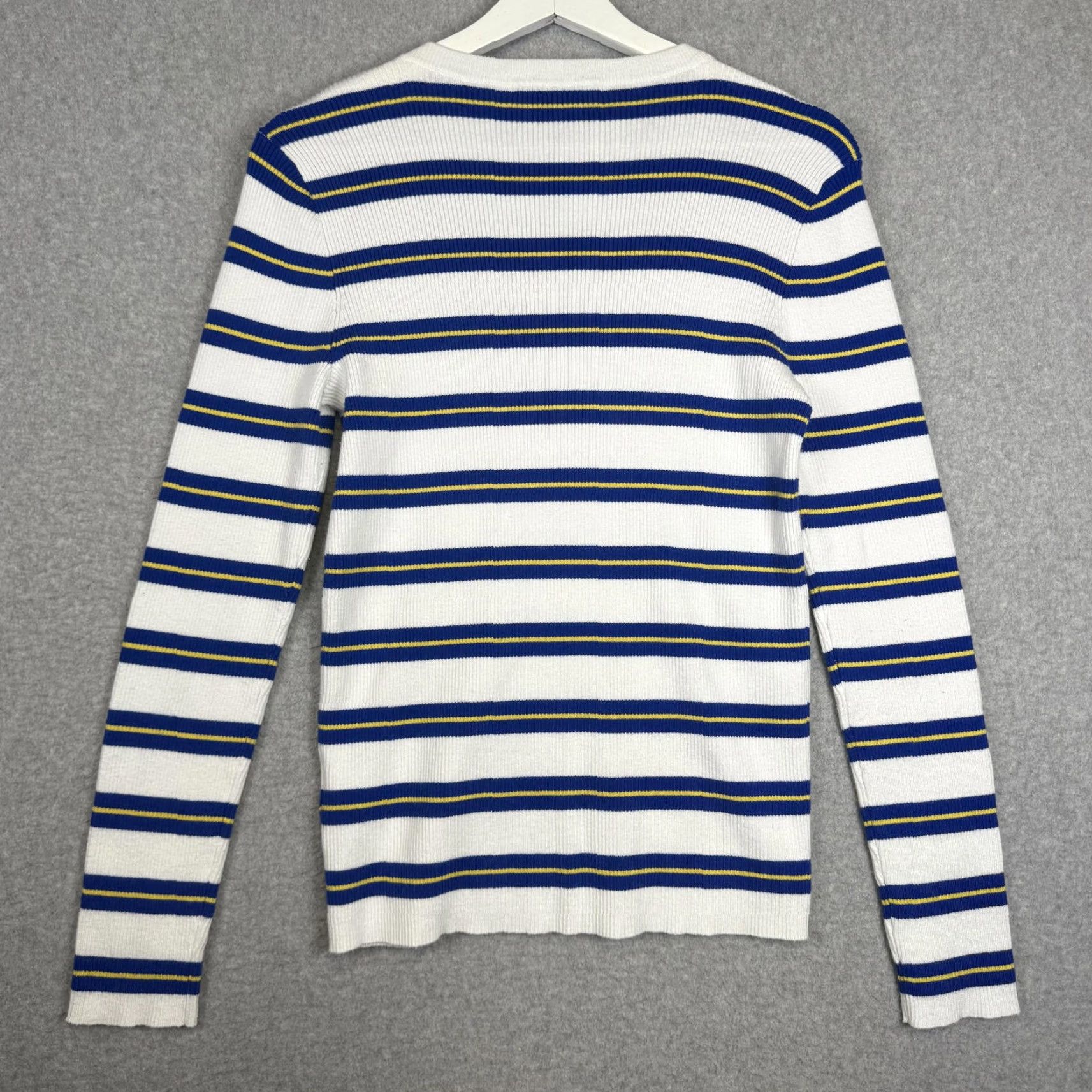 Ralph Lauren Lauren Ralph Lauren Shirt Womens M White Long Sleeve Blue Top Size M / US 6-8 / IT 42-44 - 7 Thumbnail