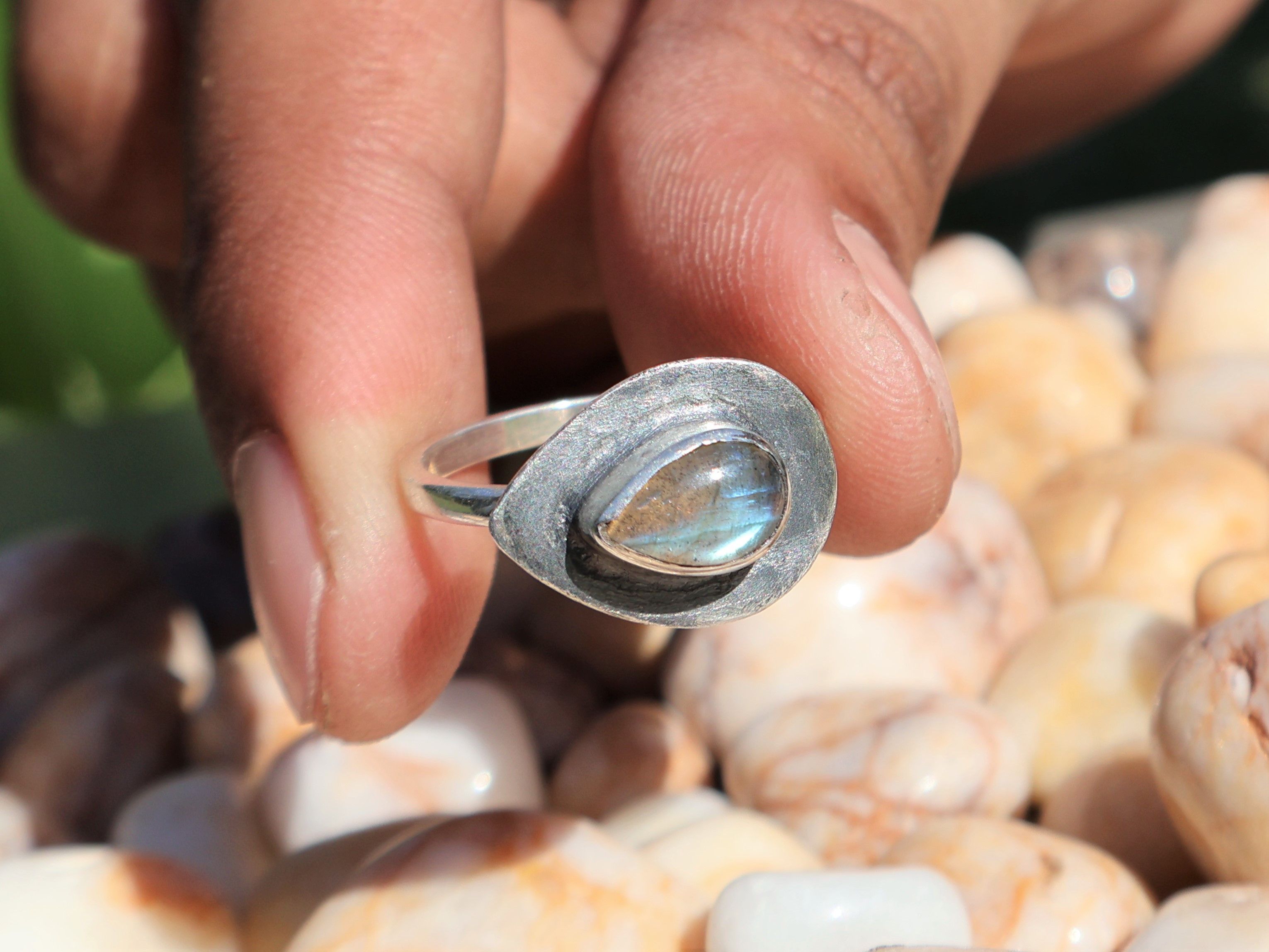 Handmade Labradorite Ring, Handmade Women Ring, 925 Sterling Silver Size ONE SIZE - 9 Thumbnail