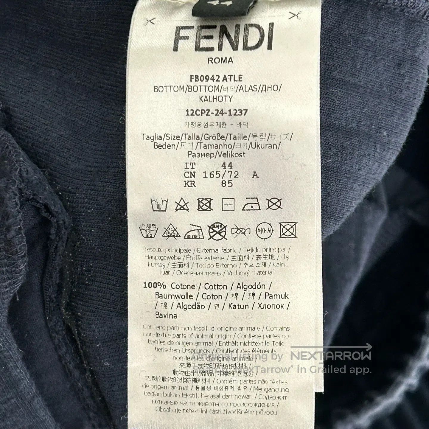Fendi FENDI Blue-black corduroy sport pants Size US 28 / EU 44 - 4 Thumbnail