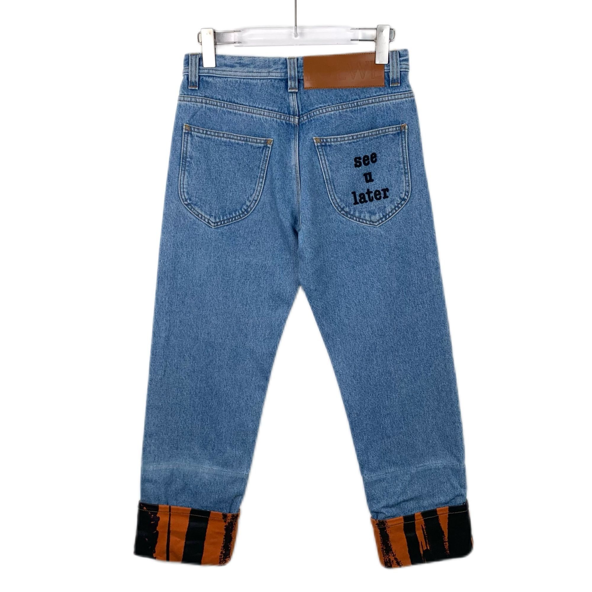 Loewe Loewe Blue Cuffed Cotton Denim Casual Trousers (Size 34/XXS) Size 27" / US 4 / IT 40 - 8 Thumbnail
