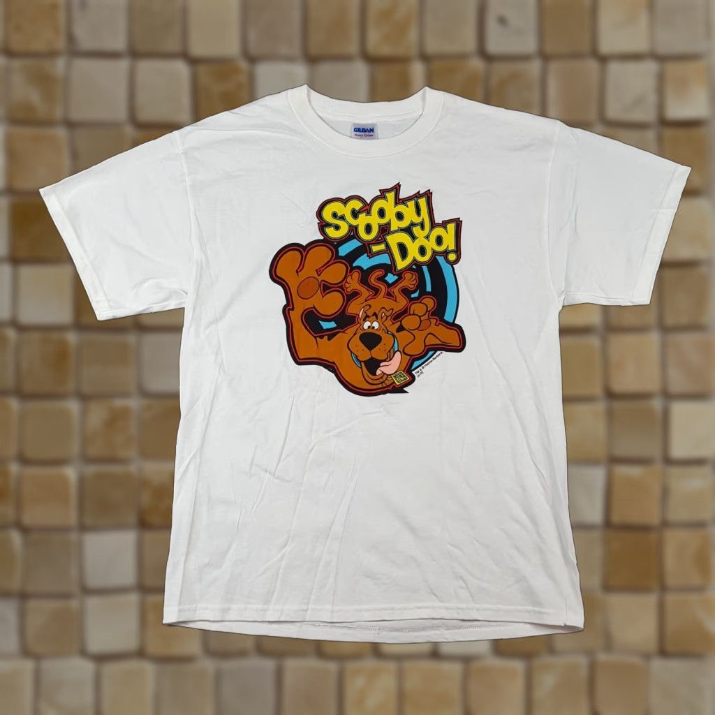 Delta VINTAGE Delta Men T-Shirt Size Large Scooby-Doo Cartoon 90s 00s Retro White Cotton Size US L / EU 52-54 / 3 - 1 Thumbnail