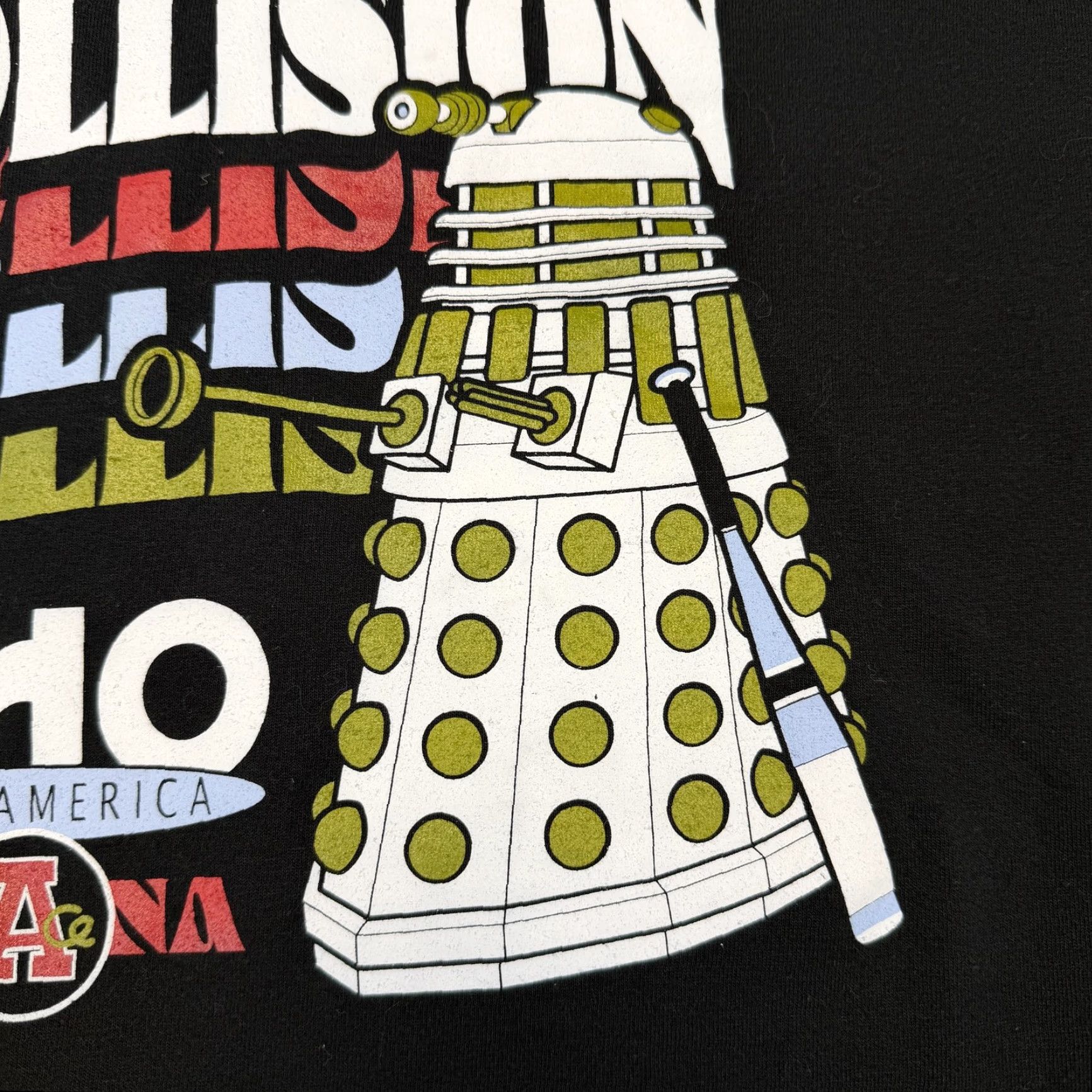 Jerzees VINTAGE Doctor Who Dalek Shirt Mens Large Black Doctoberfest Collision Graphic Tee Size US L / EU 52-54 / 3 - 3 Thumbnail